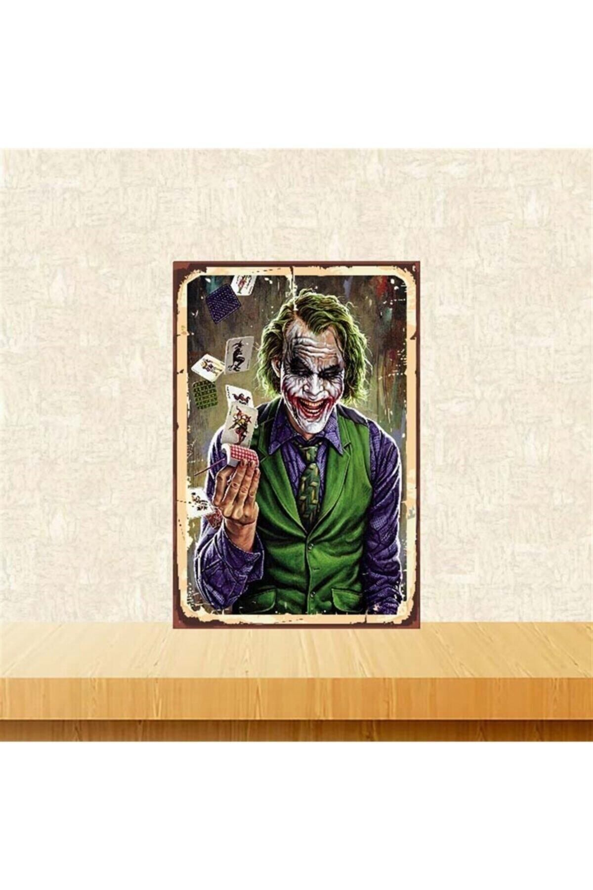 TAKIFİX Joker Replikli 20-30 Cm Retro Ahşap Poster