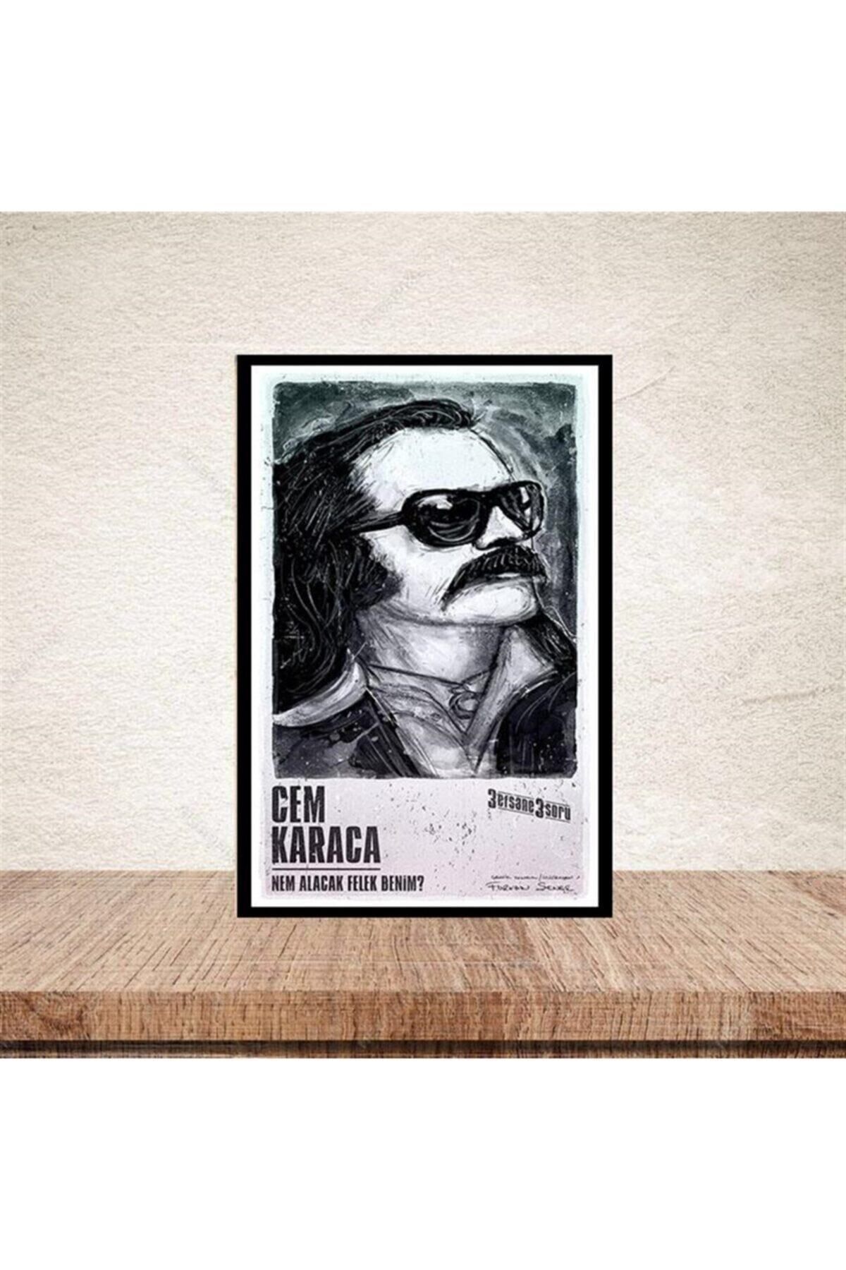 TAKIFİX Cem Karaca Tasarımlı Ahşap Retro Poster