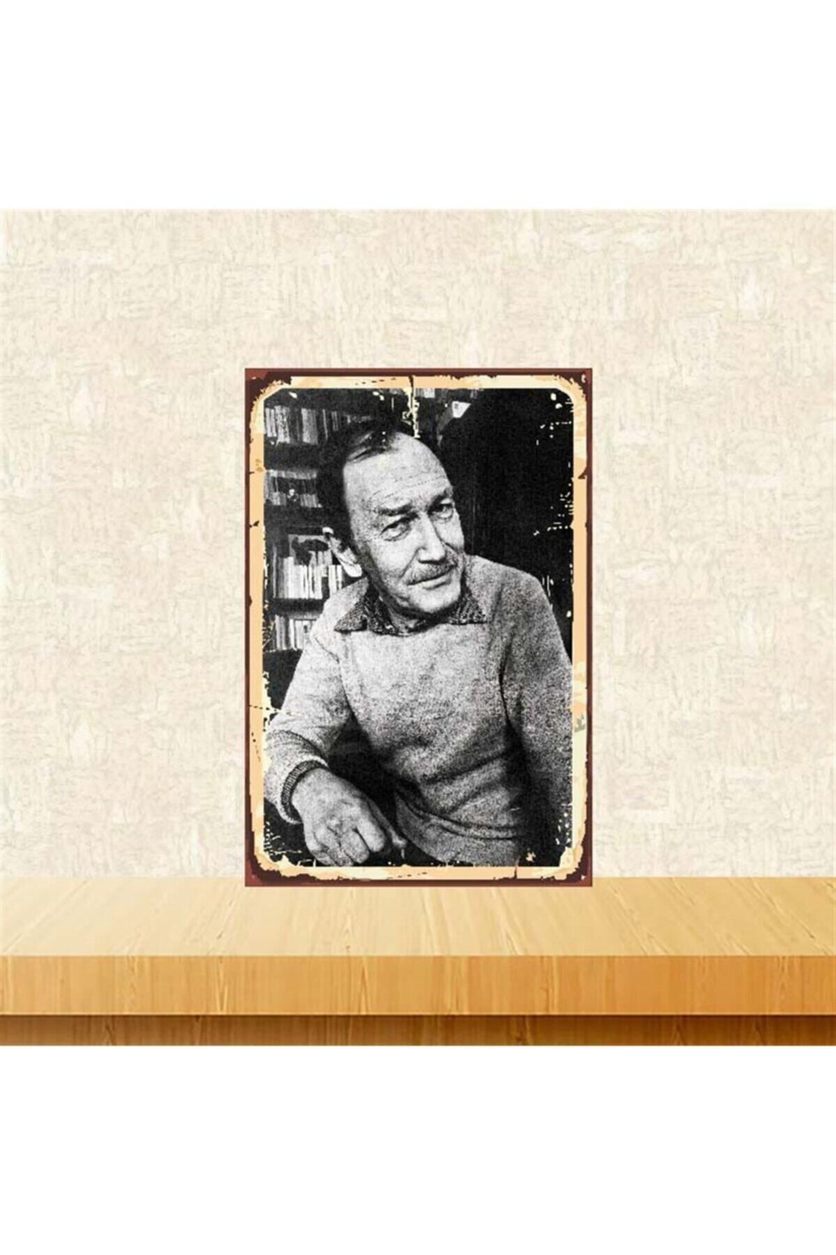 TAKIFİX Turgut Uyar 20-30 cm Retro Ahşap Poster Tkfx4087