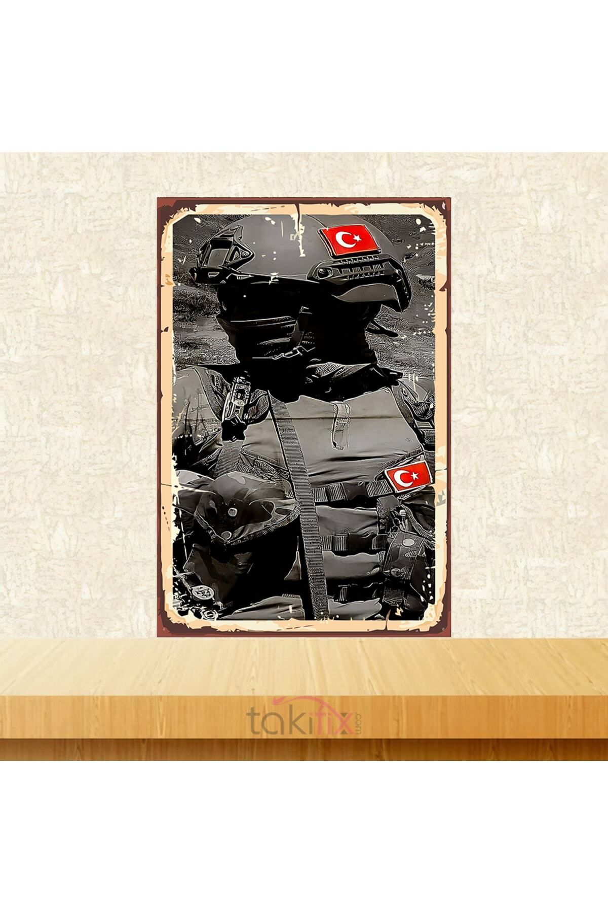 TAKIFİX Türk Komandosu 1 Adet 20x30 Cm Boyutunda Mdf Tablo