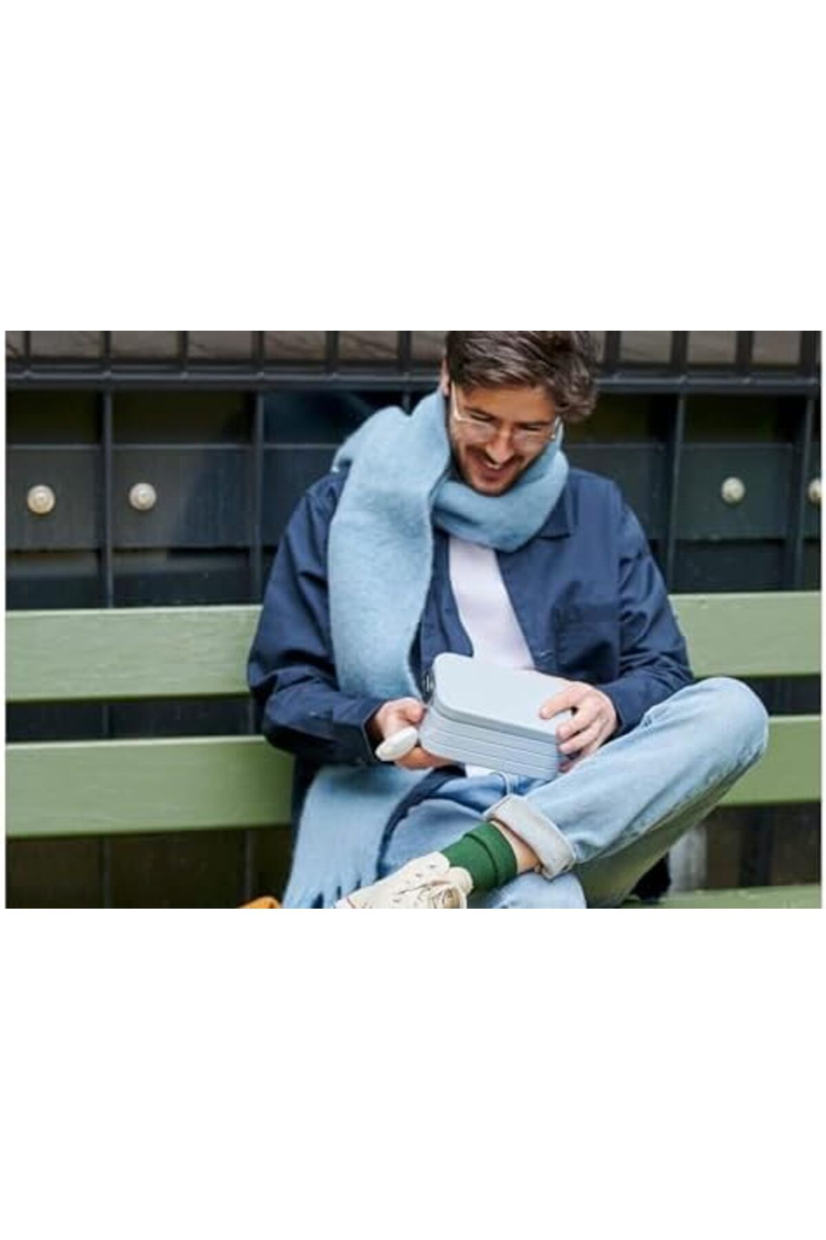 DERİK Derik Mepal Lunchbox Take A Break Midi – Plastik, denim, 18.5 " x 12 x 6.5 cm, 1 birim YENİ 11220