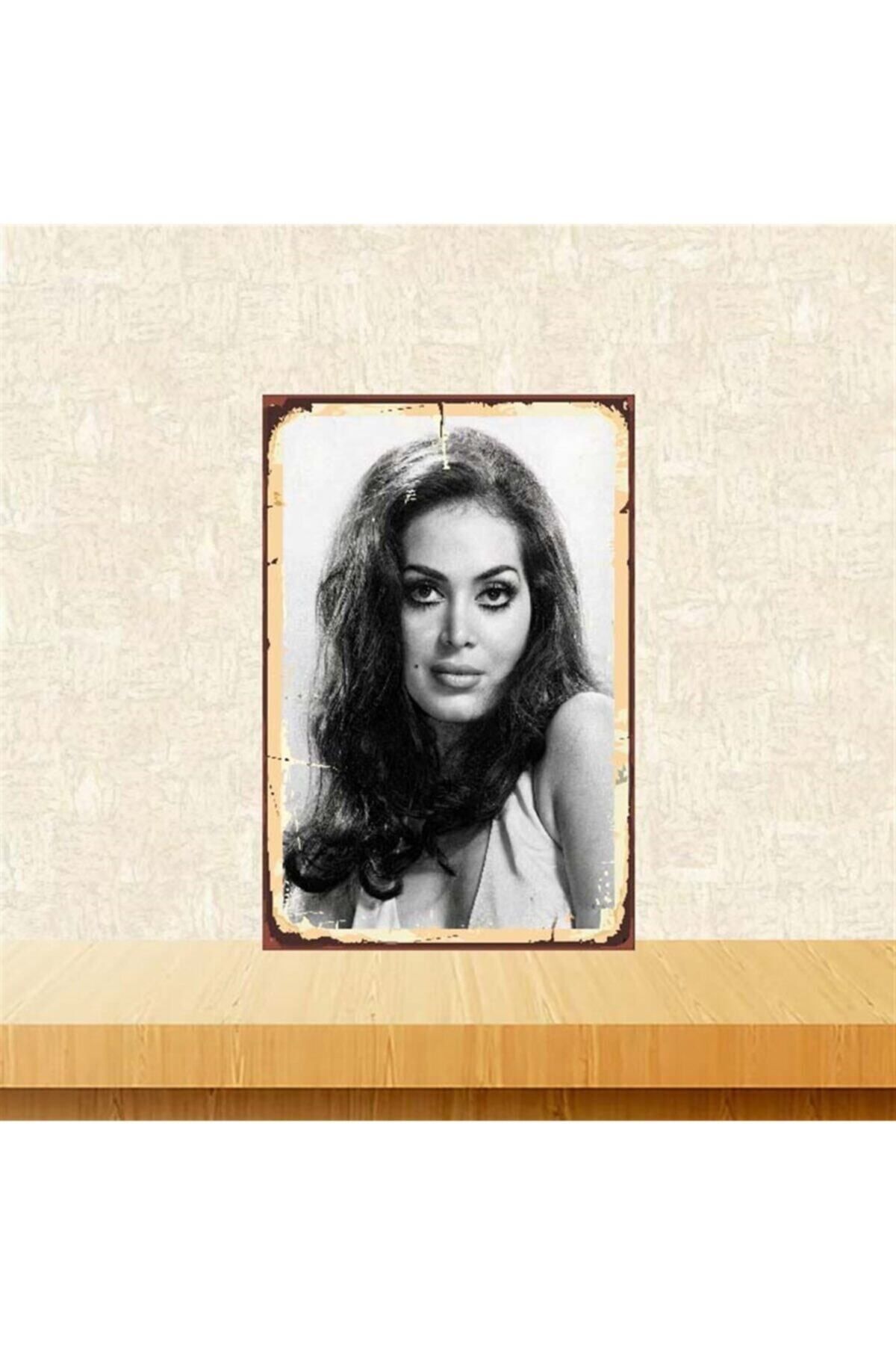 TAKIFİX Türkan Şoray 20x30 cm Retro Ahşap Poster Tkfx3969