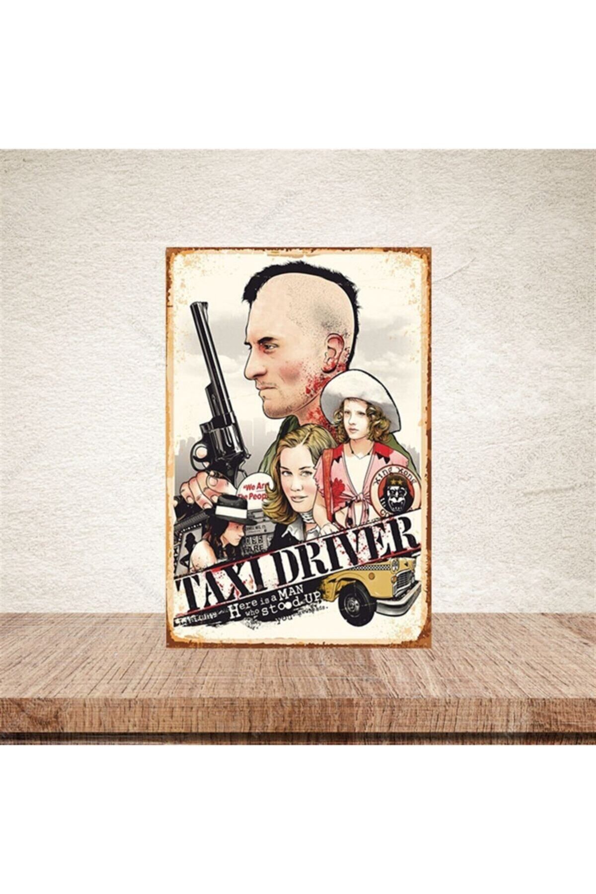 TAKIFİX Taxi Driver Retro Ahşap Poster