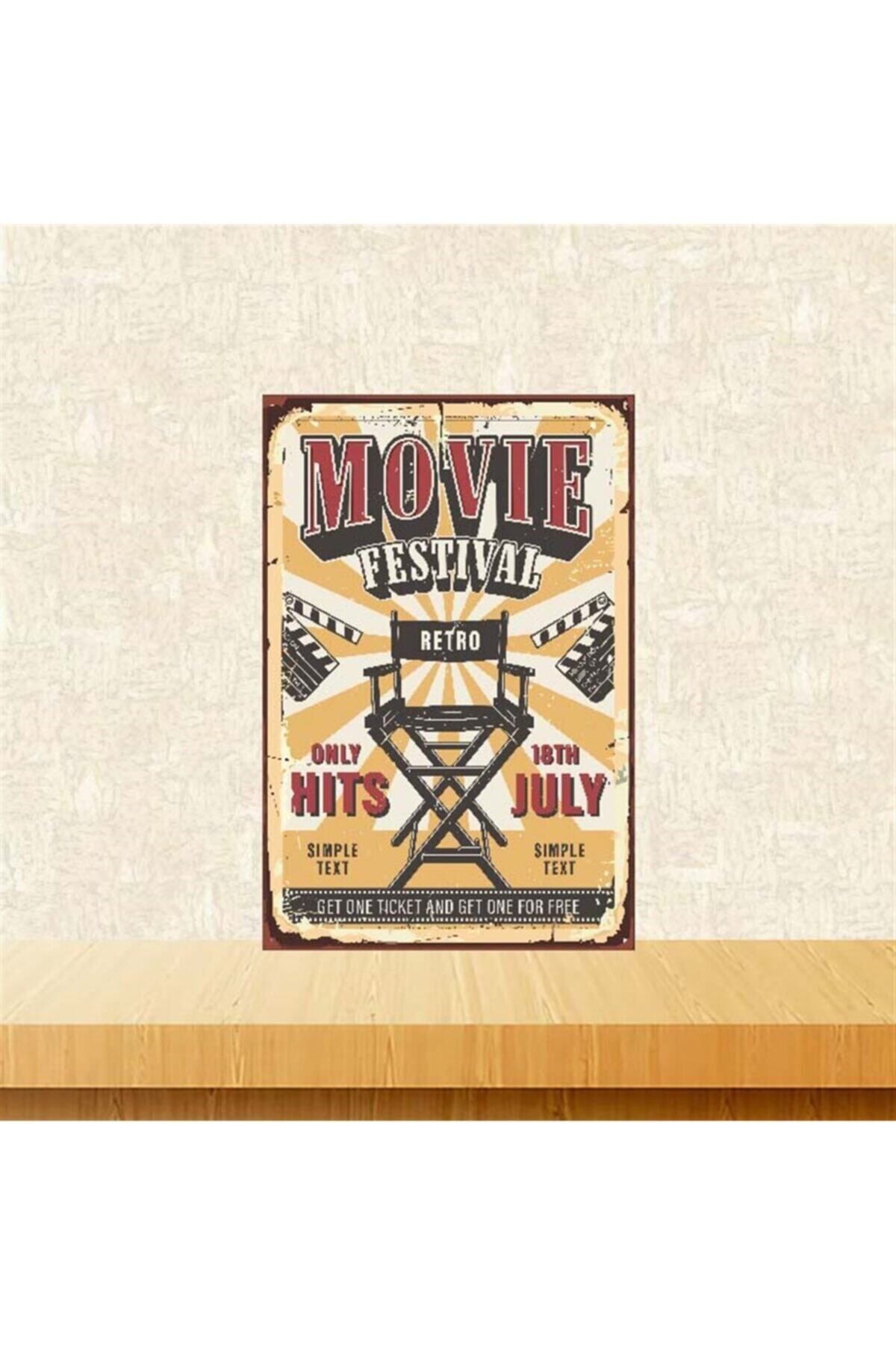 TAKIFİX Movie Festival 20-30 Cm Retro Ahşap Poster Tkfx4025