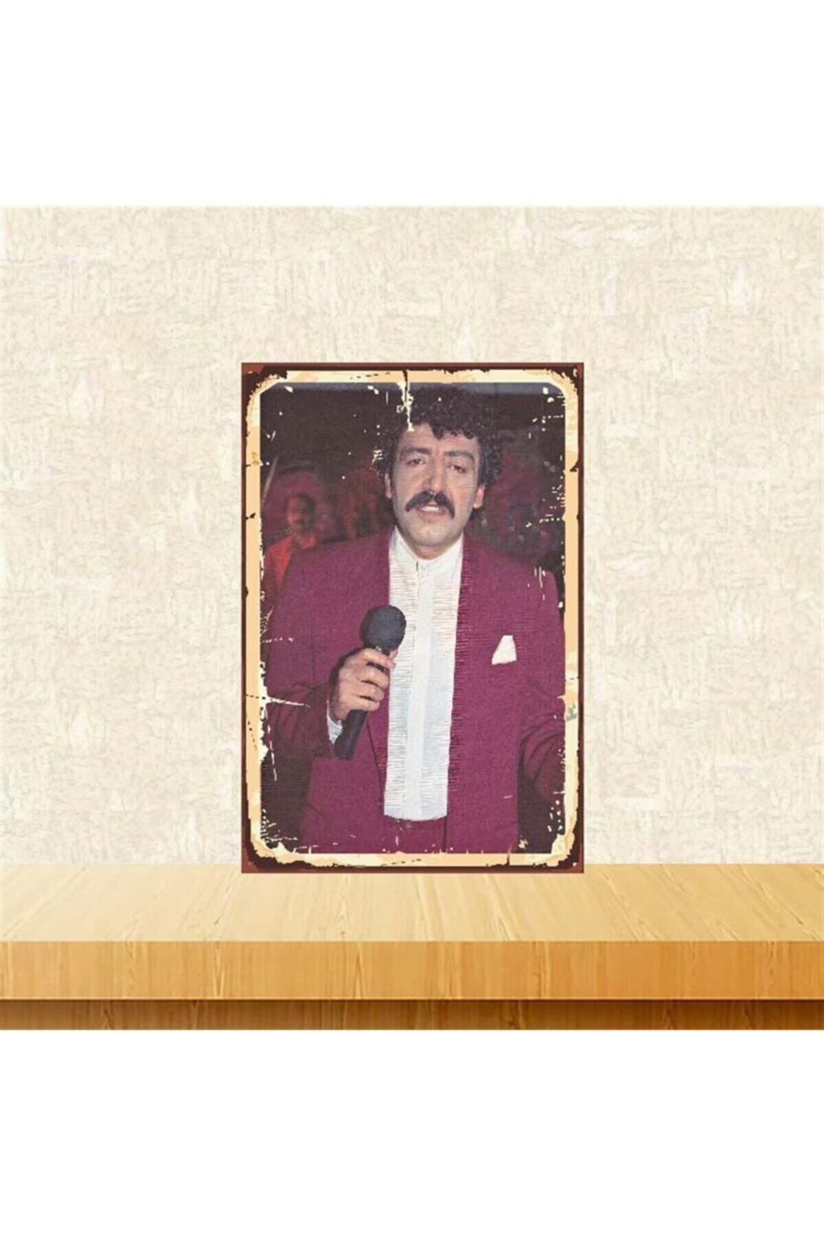 TAKIFİX Müslüm Gürses 20 30 cm Retro Ahşap Poster Tkfx3800