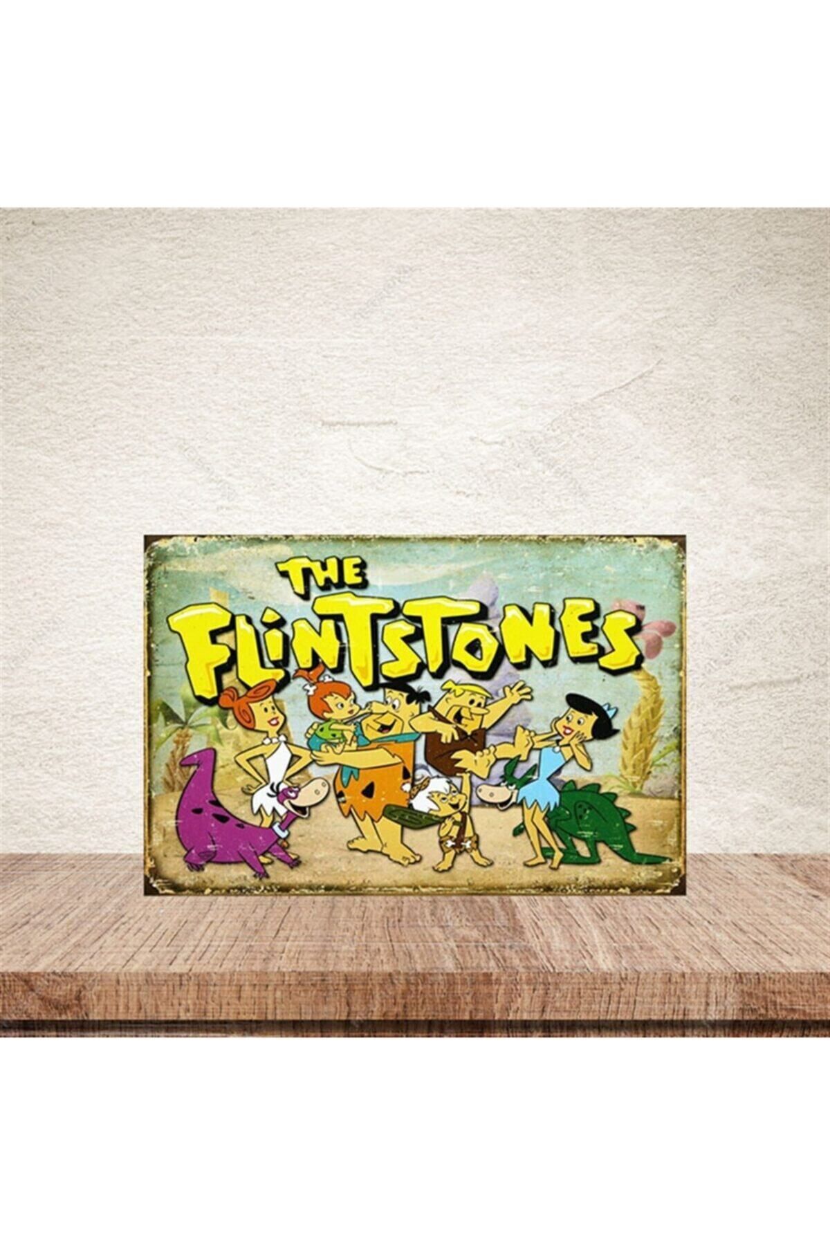 TAKIFİX The Flintstones 20-30 cm Retro Ahşap Poster