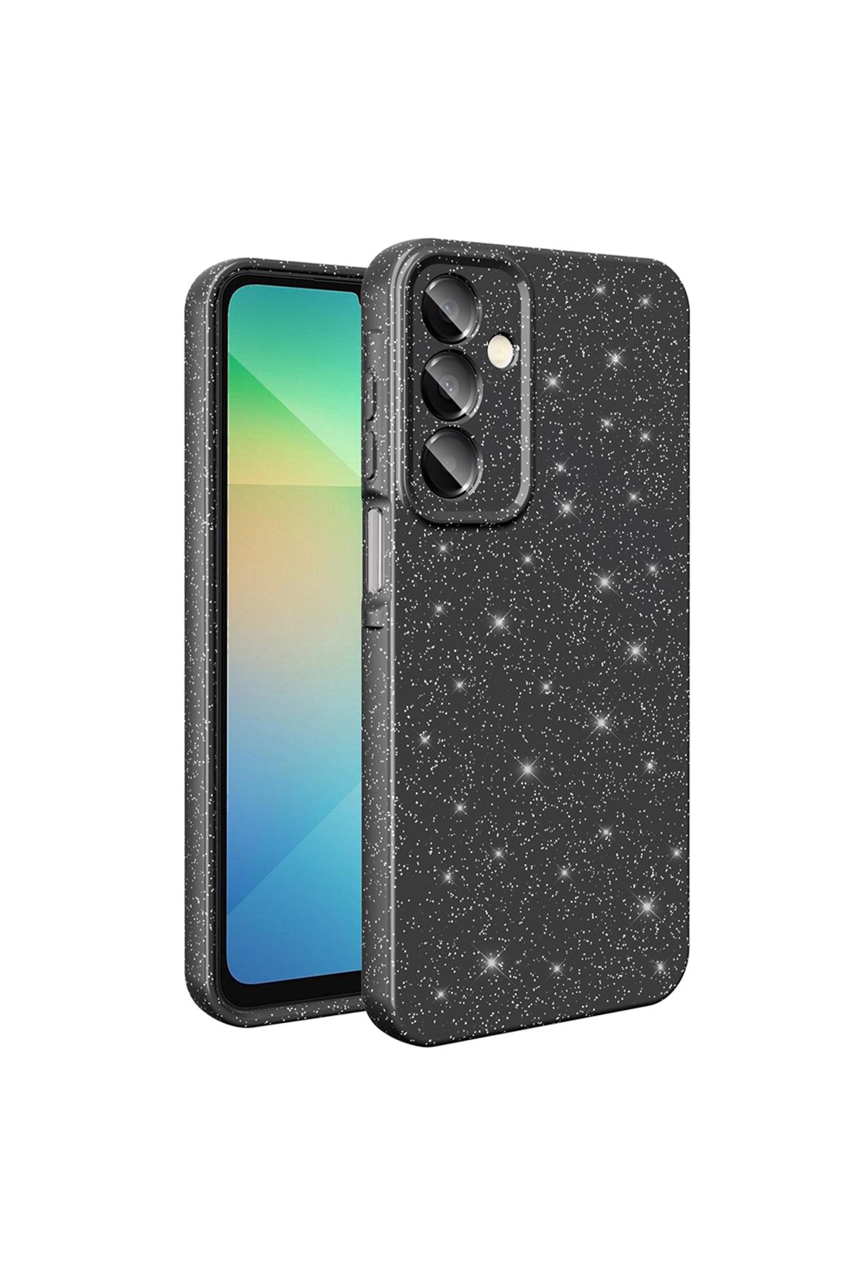Kupa Samsung Galaxy A16 Kılıf Kamera Korumalı Simli Parlak Darbe Emici Şık Silikon Kapak