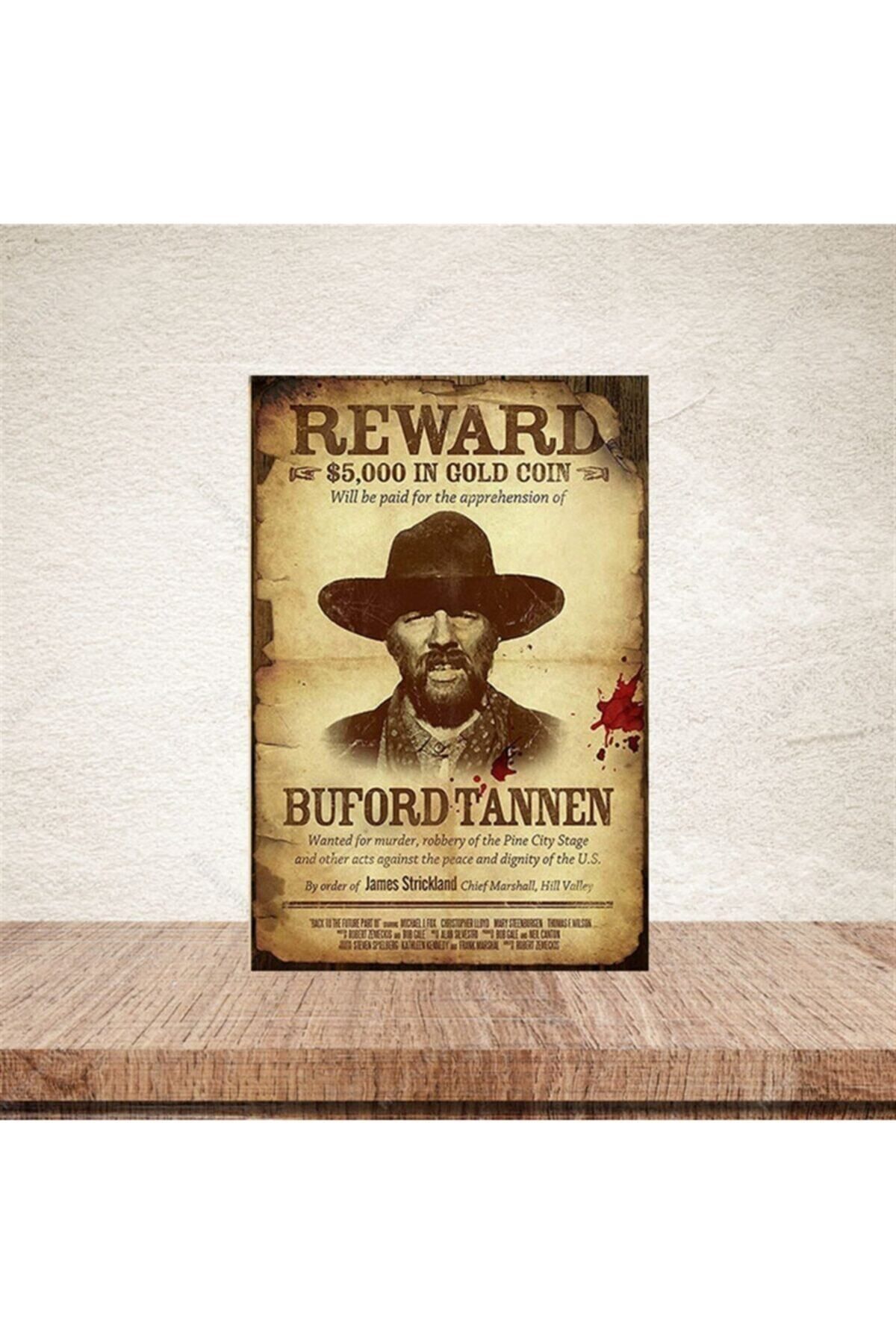 TAKIFİX Buford Tannen 20-30 Cm Retro Ahşap Poster