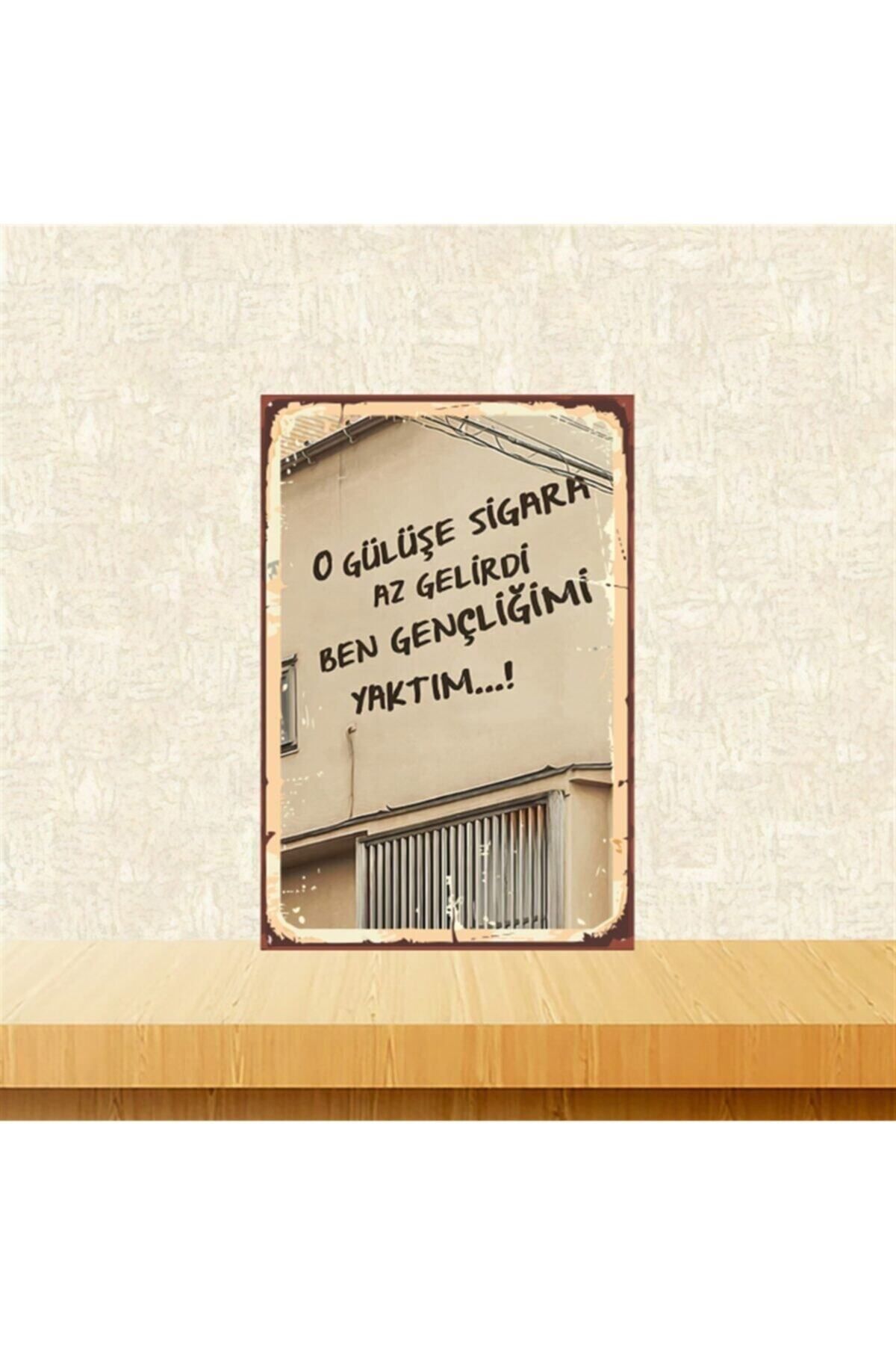 TAKIFİX Ben Gençliğimi Yaktım 20-30 Cm Retro Ahşap Poster Tkfx4480