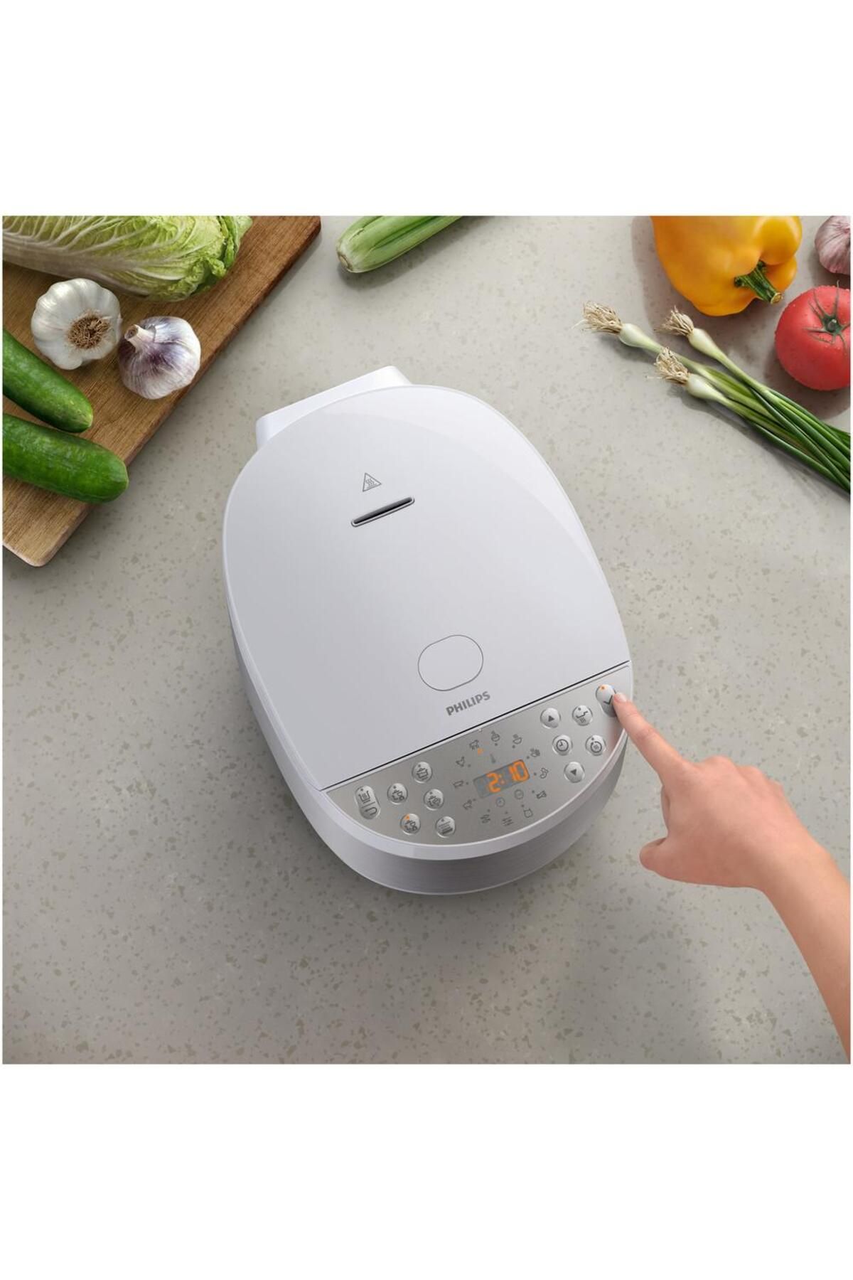 Philips-Multicooker Philips HD4713/40, 2000 W, capacitate 5 l, 60 programe presetate, control temperatura 8