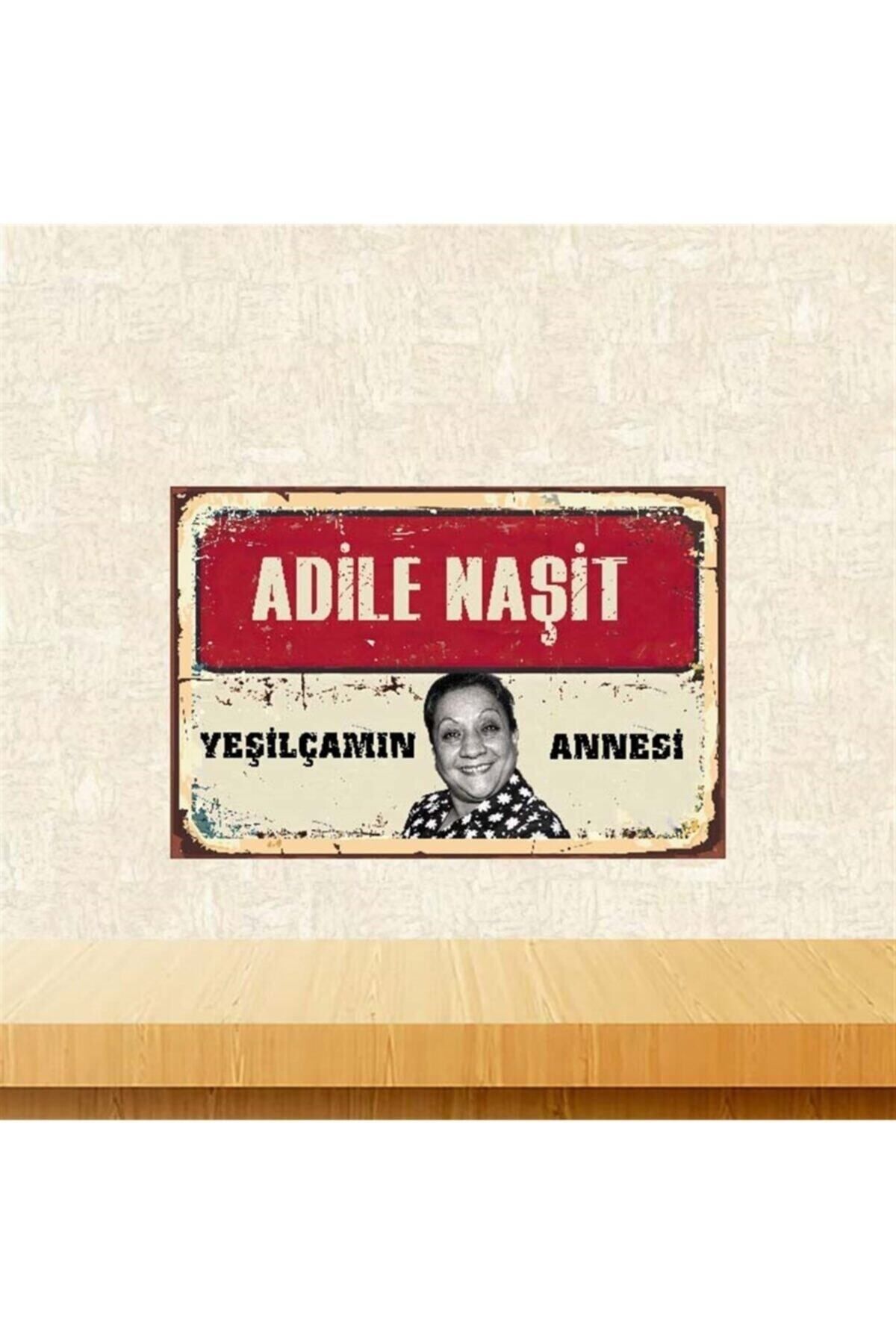 TAKIFİX Adile Naşit Yeşilçamın Annesi 20-30 Cm Retro Ahşap Poster