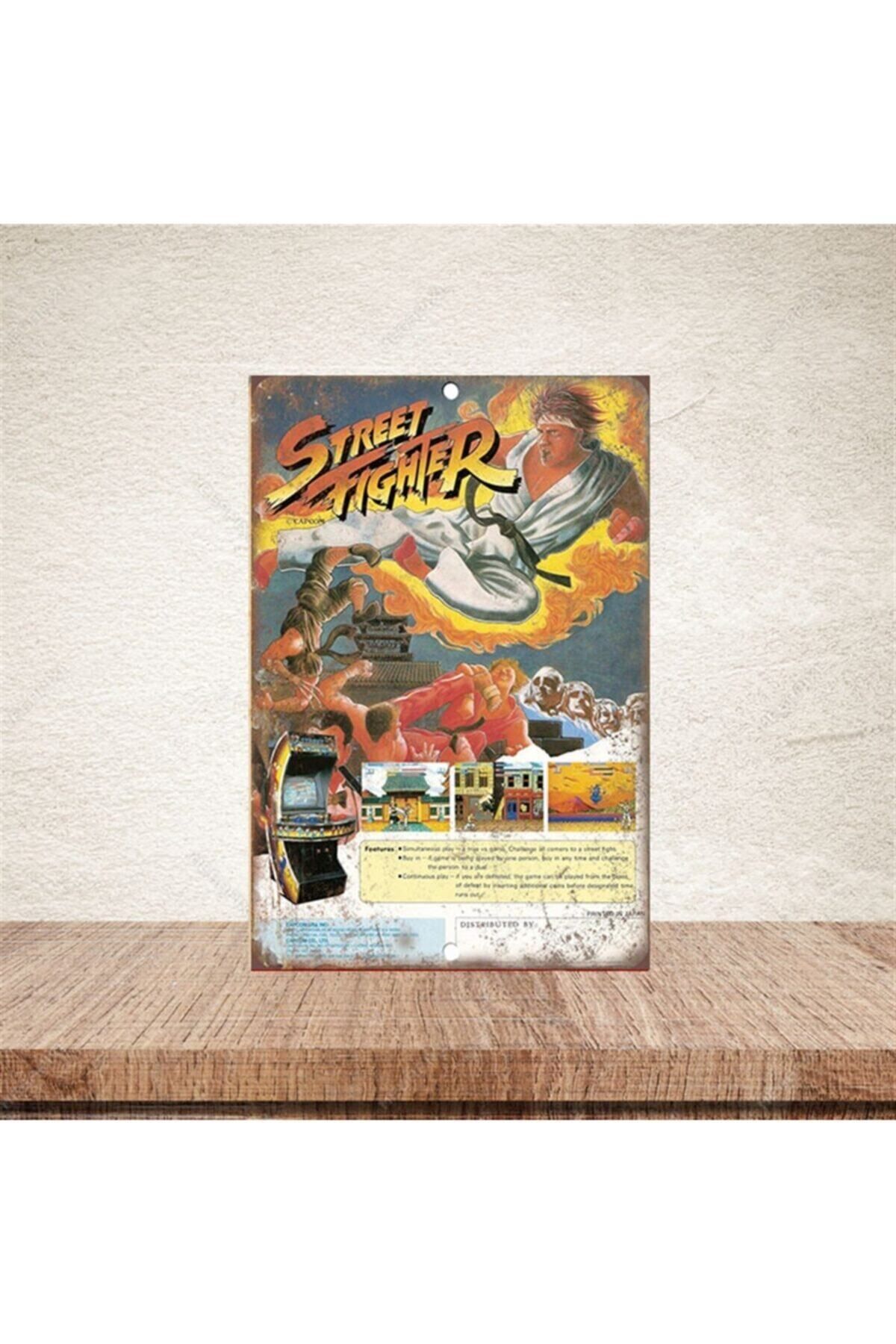 TAKIFİX Street Fighter 20-30 Cm Retro Ahşap Poster