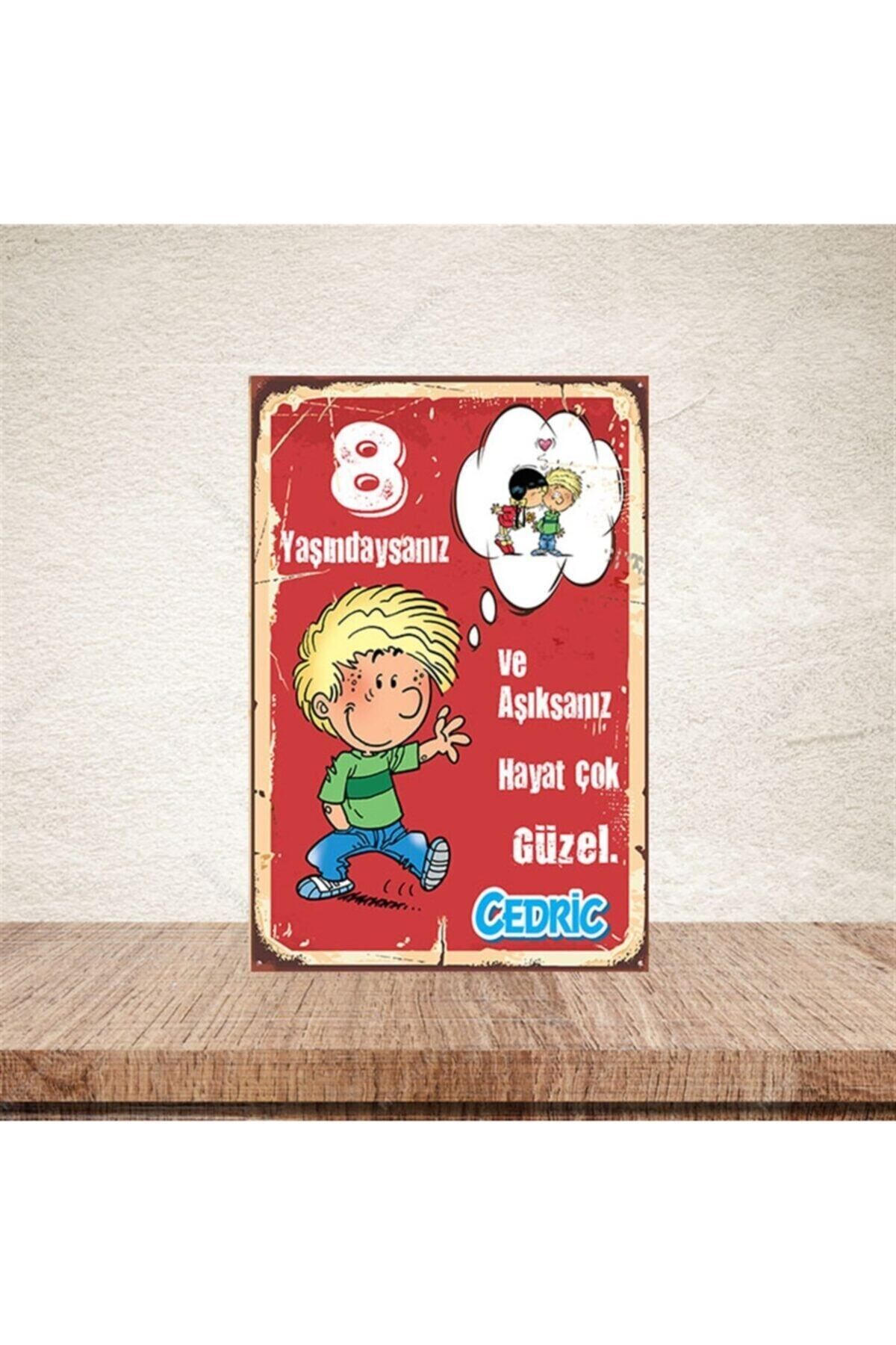 TAKIFİX Cedric 8 Yaşındaysanız 20-30 Cm Retro Ahşap Poster