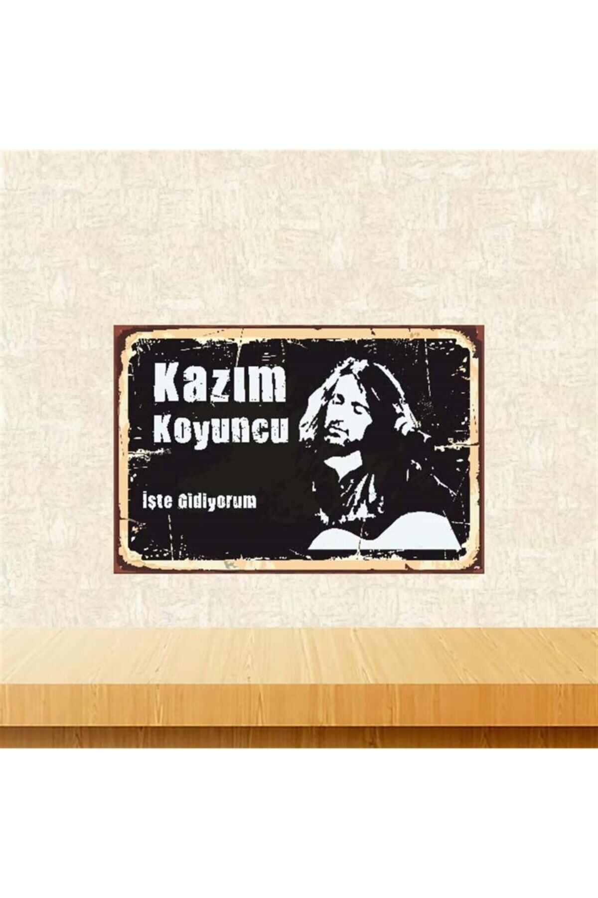 TAKIFİX Kazım Koyuncu 20-30 cm Retro Ahşap Poster