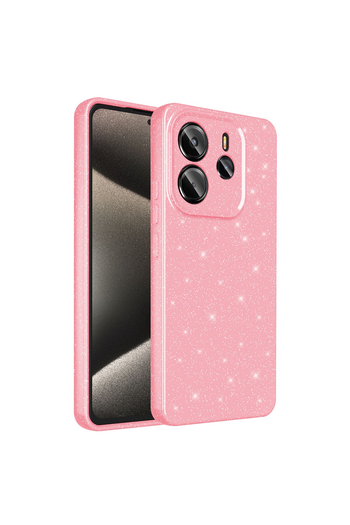Kupa Xiaomi Redmi Note 14 Kılıf Kamera Korumalı Simli Parlak Darbe Emici Şık Silikon Kapak