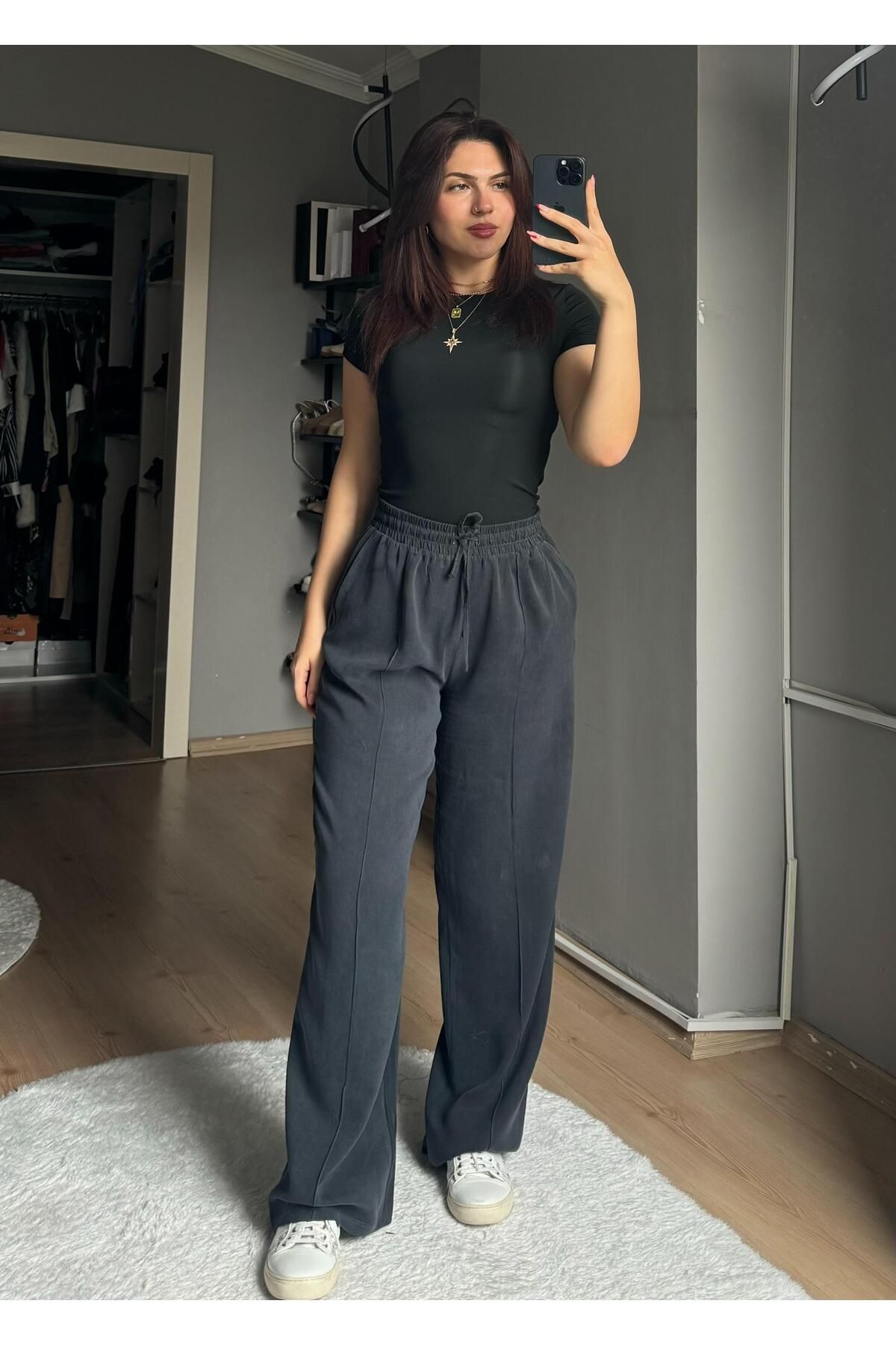 Lusenta Kumaş Çımalı Pantolon