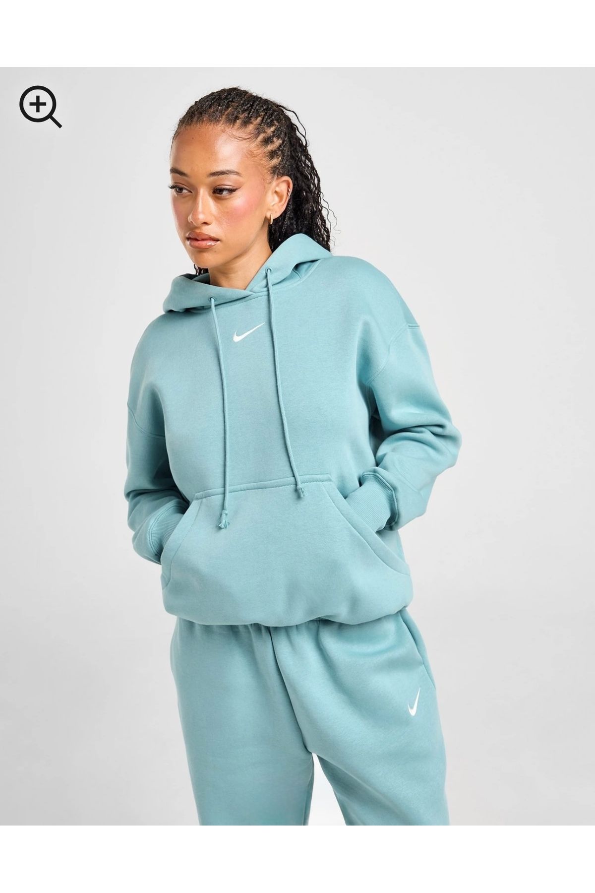 Nike Sportswear Phoenix Fleece Oversized Pullover Hoodie Mavi Kadın Sweatshirt