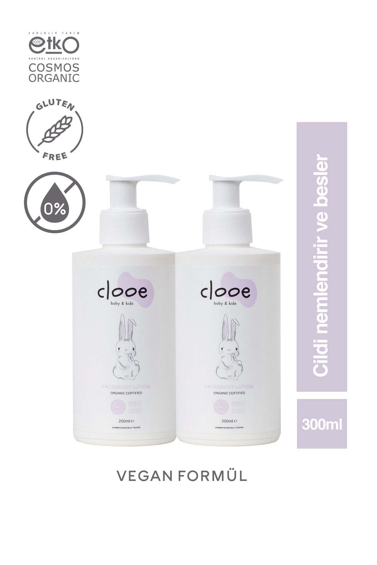 clooe Organik Bebek Losyonu - 2’li Fırsat Paketi (ARGAN YAĞI & ZEYTİNYAĞI, YENİDOĞAN IÇİN UYGUN)