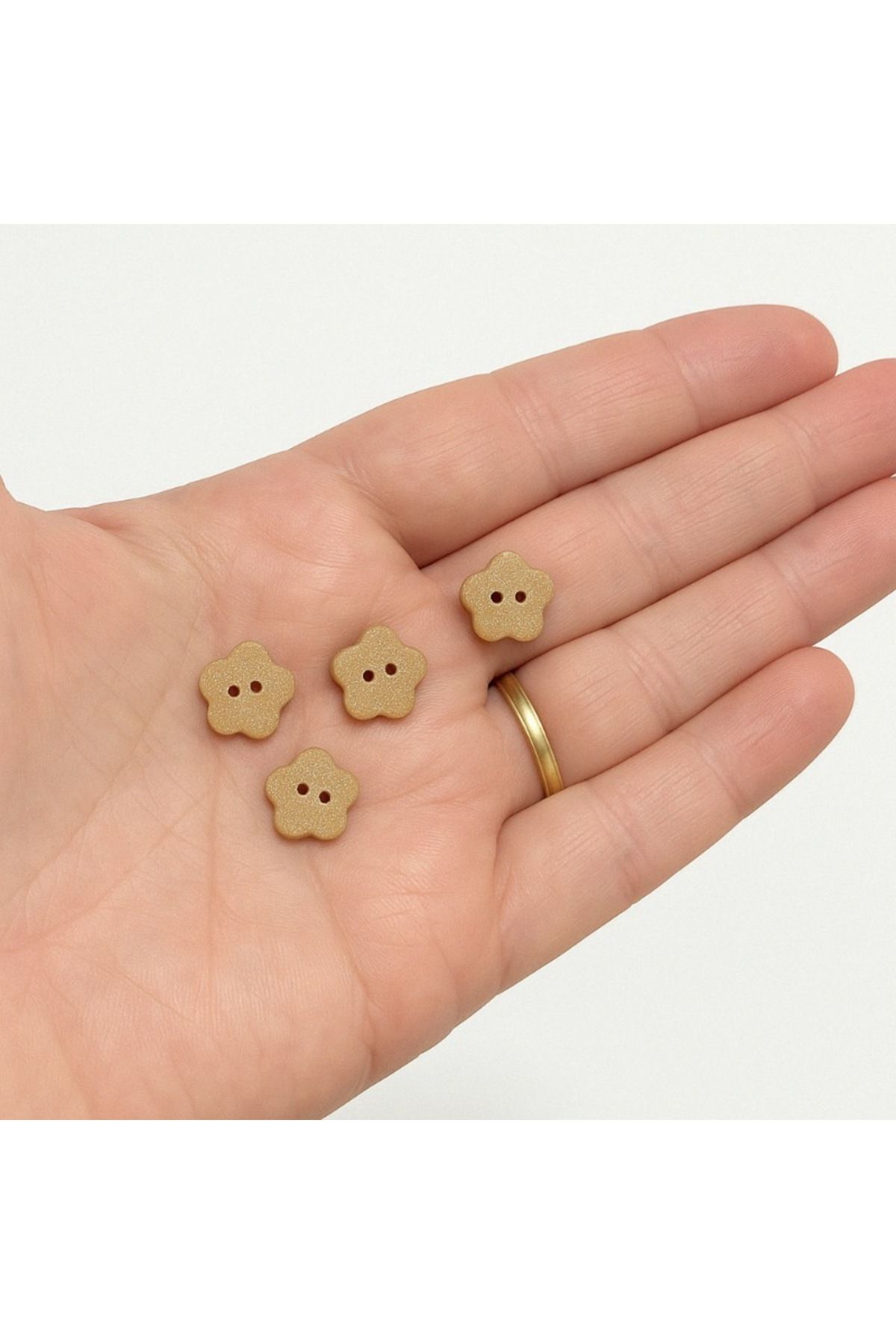 ZARİF KUMASH-Mini Flower Shaped Button 2 Holes (Set of 7) 2