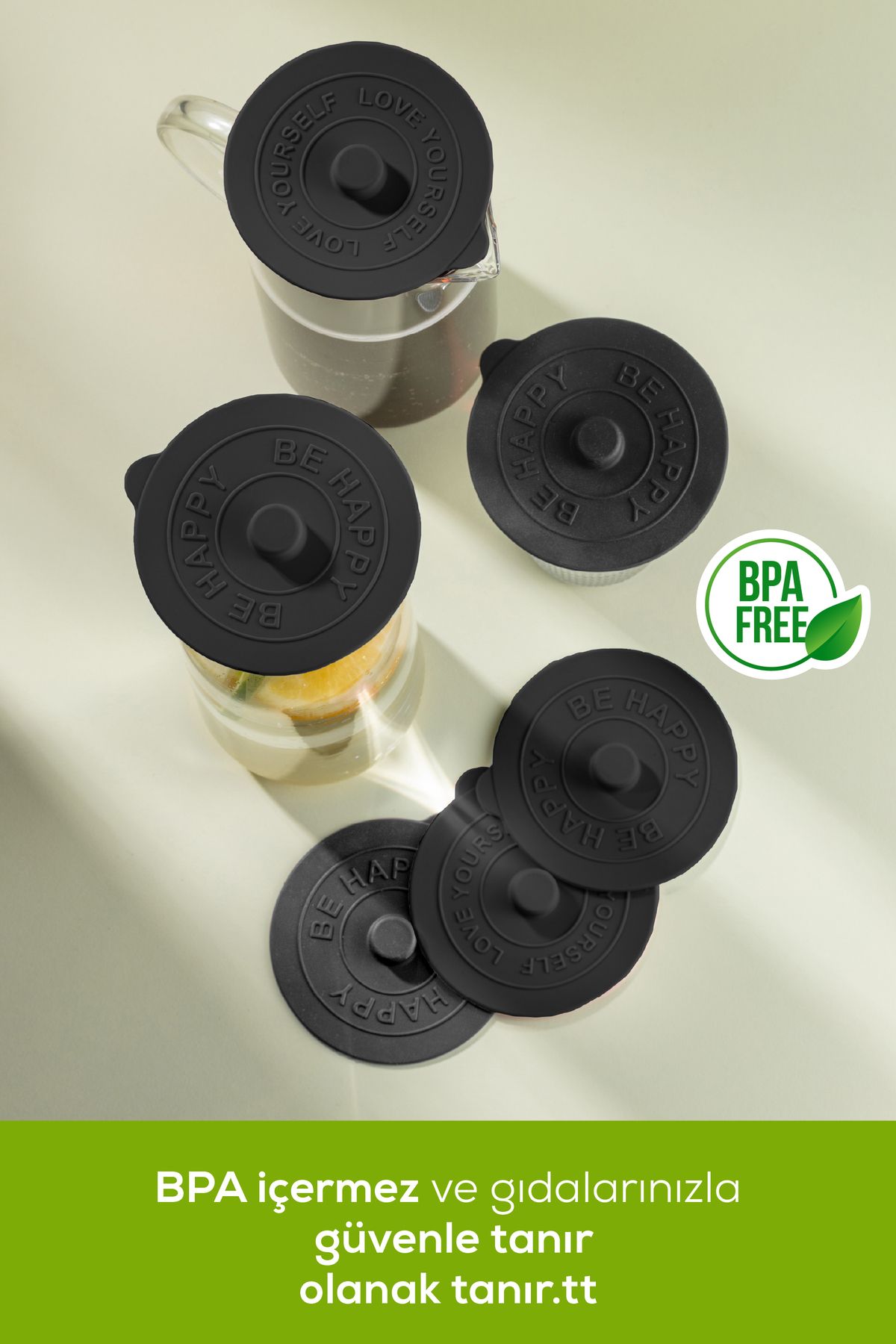 Vienev-6 Pieces Silicone Heat Protector Cup Cover Anthracite 4