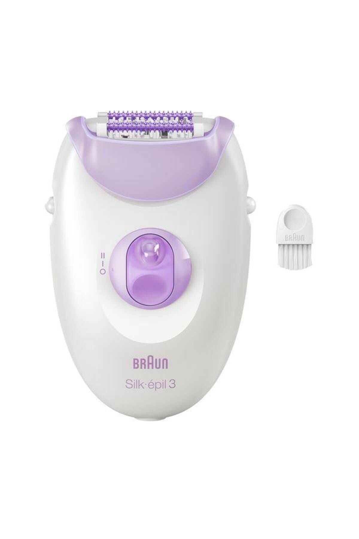 Braun-Epilator Braun Silk-epil 3 SE3-000, 20 pensete MicroGrip, 2 viteze, Smart Light (Alb/Violet) 1