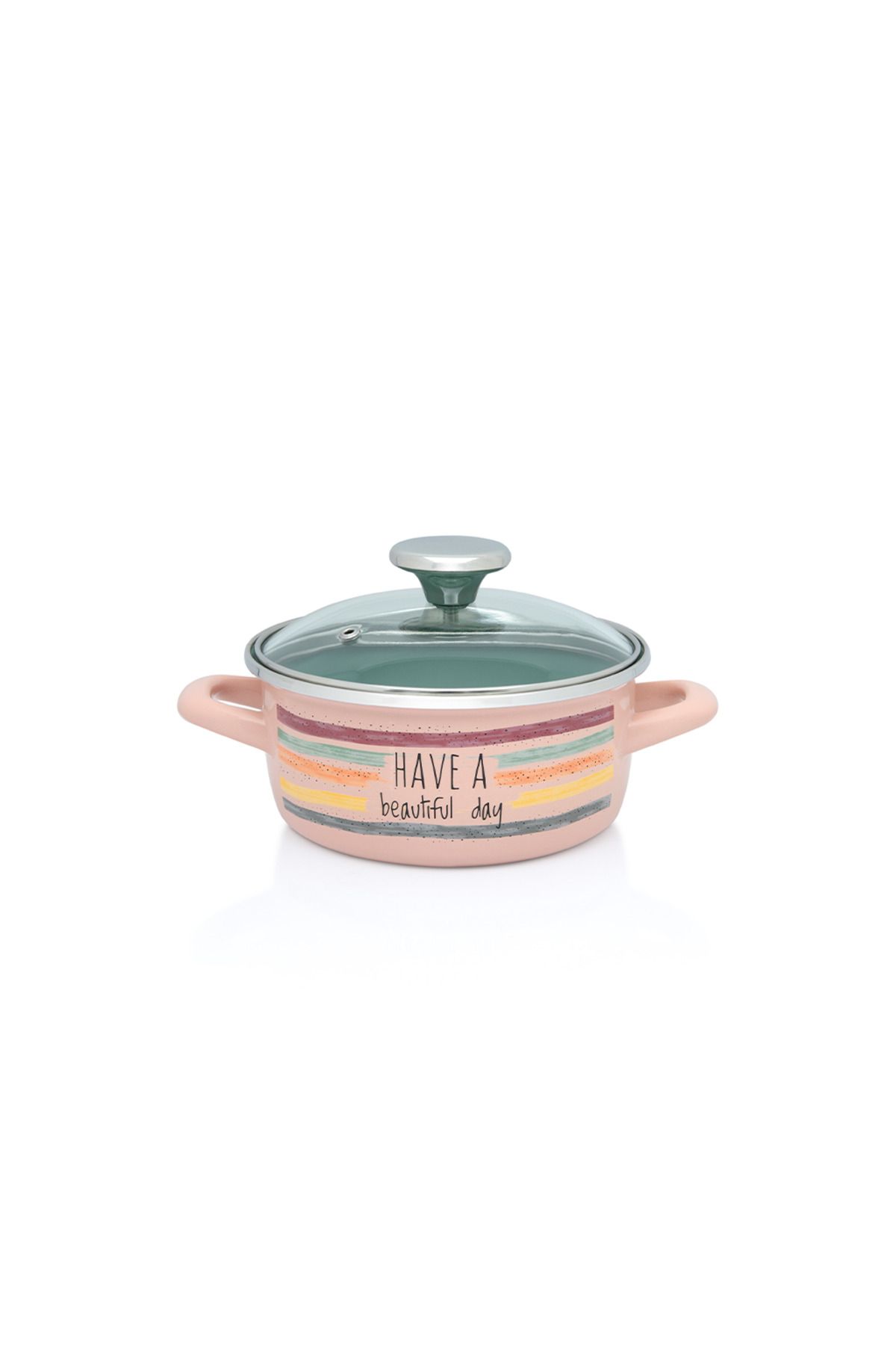 Metalac-Divan Dan Metalac 2l pot with glass lid, enamel, 16cm, 2l 1