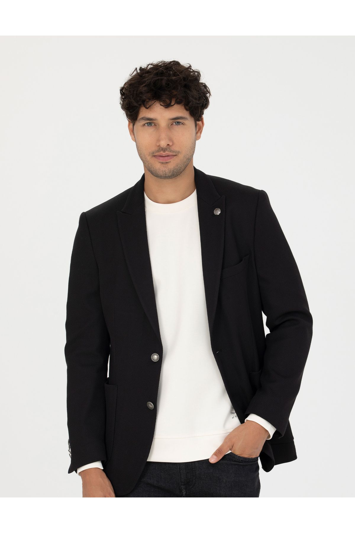 ژاکت بلیزر اکسترا اسلیم فیت مشکی 50274202-vr046 Pierre Cardin