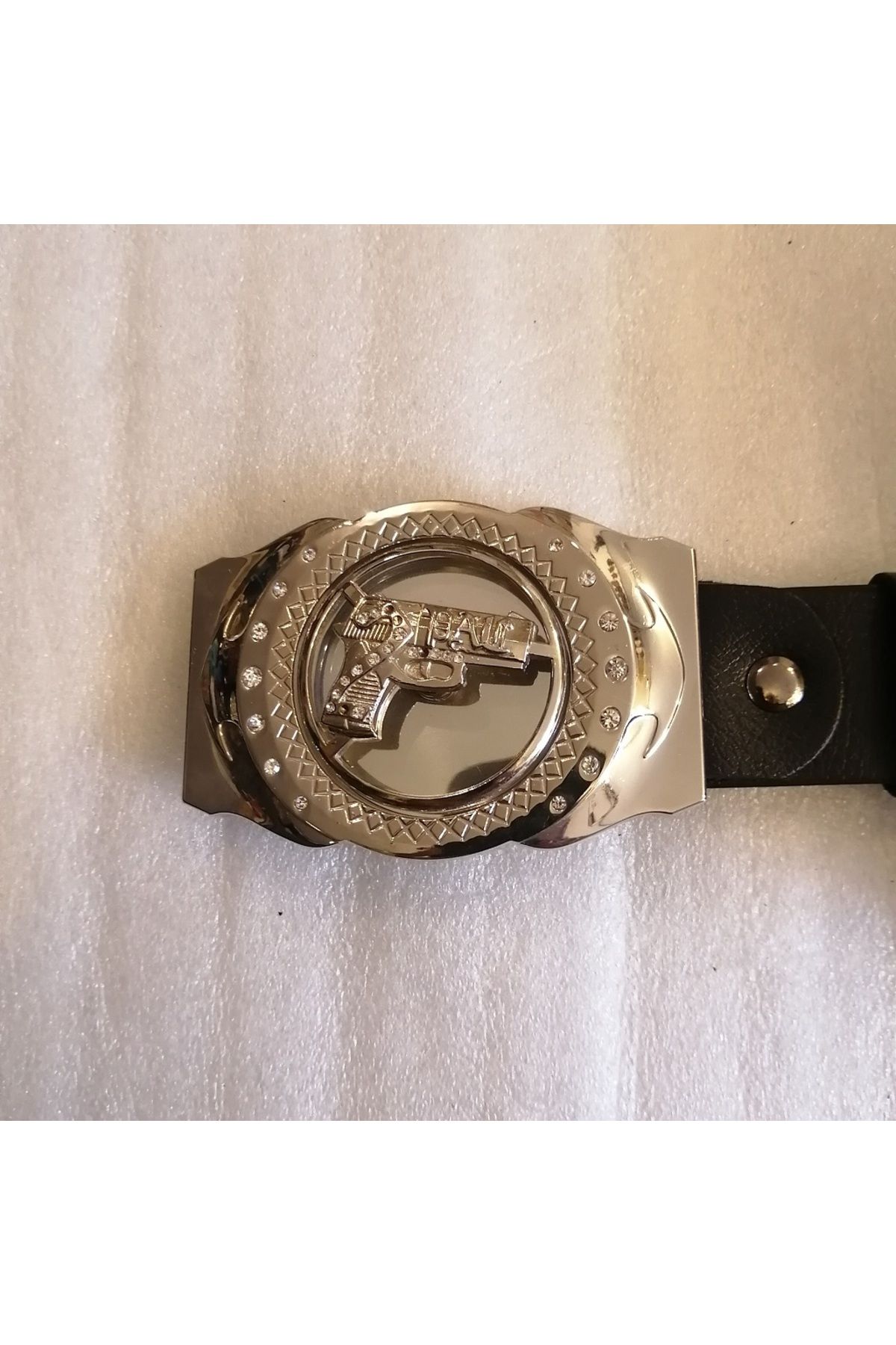 Butik Tülin-Unisex Authentic Cowhide Spy Pistol Kovi Buckle Belt Made in Thailand 4