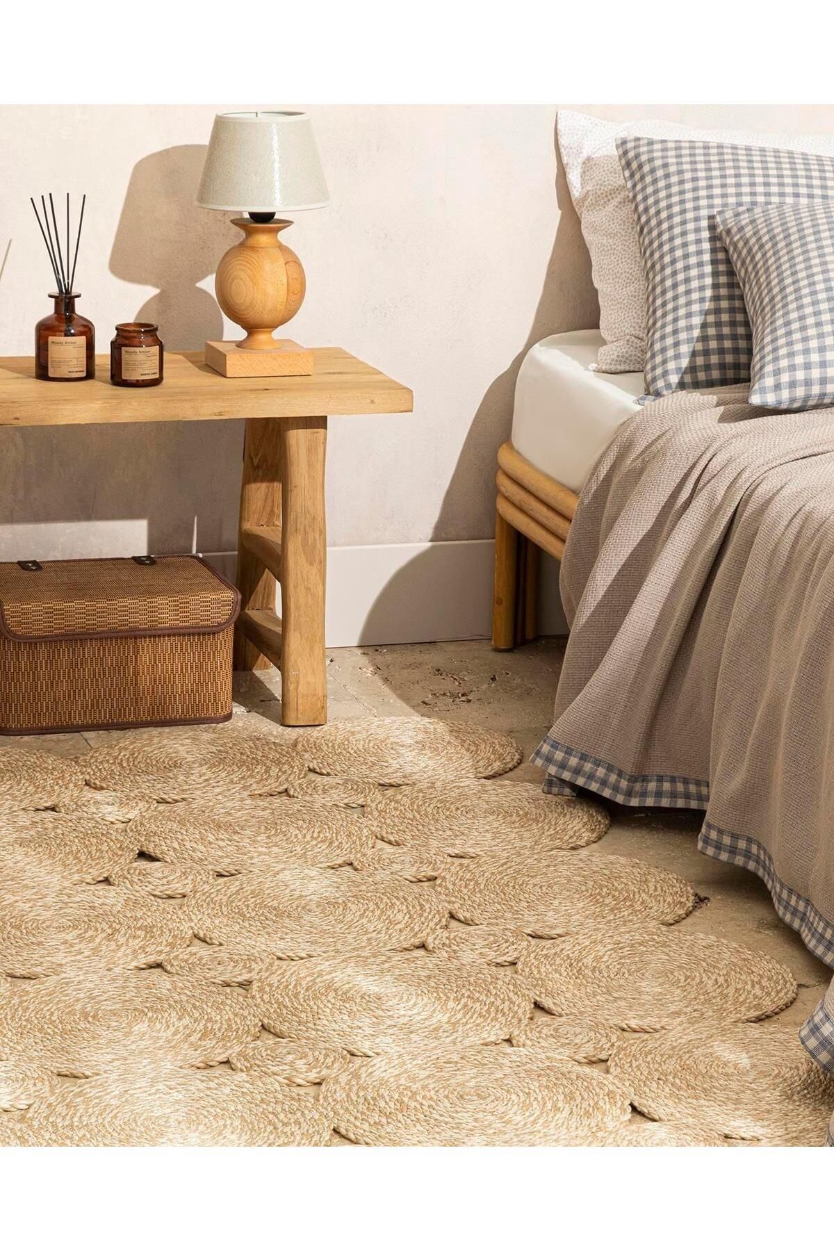 English Home Ring Dekoratif Jüt Kilim Naturel 120x180 cm