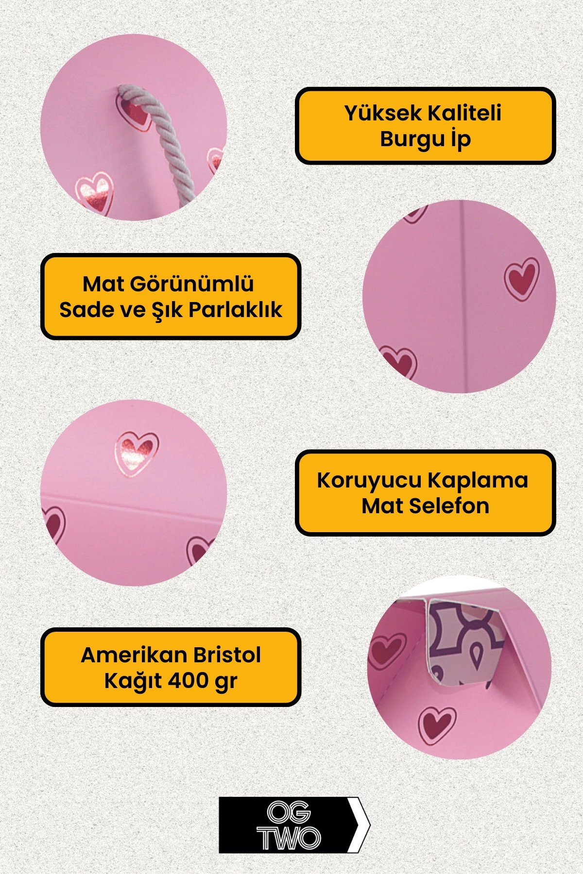 OGTWO Premium Konsept Tasarım Hediye Kutusu Sevgiliye Hediye Paketi Hediyelik Pembe Kalpli - 24x14x20cm fotoğrafı 6 (önizleme)
