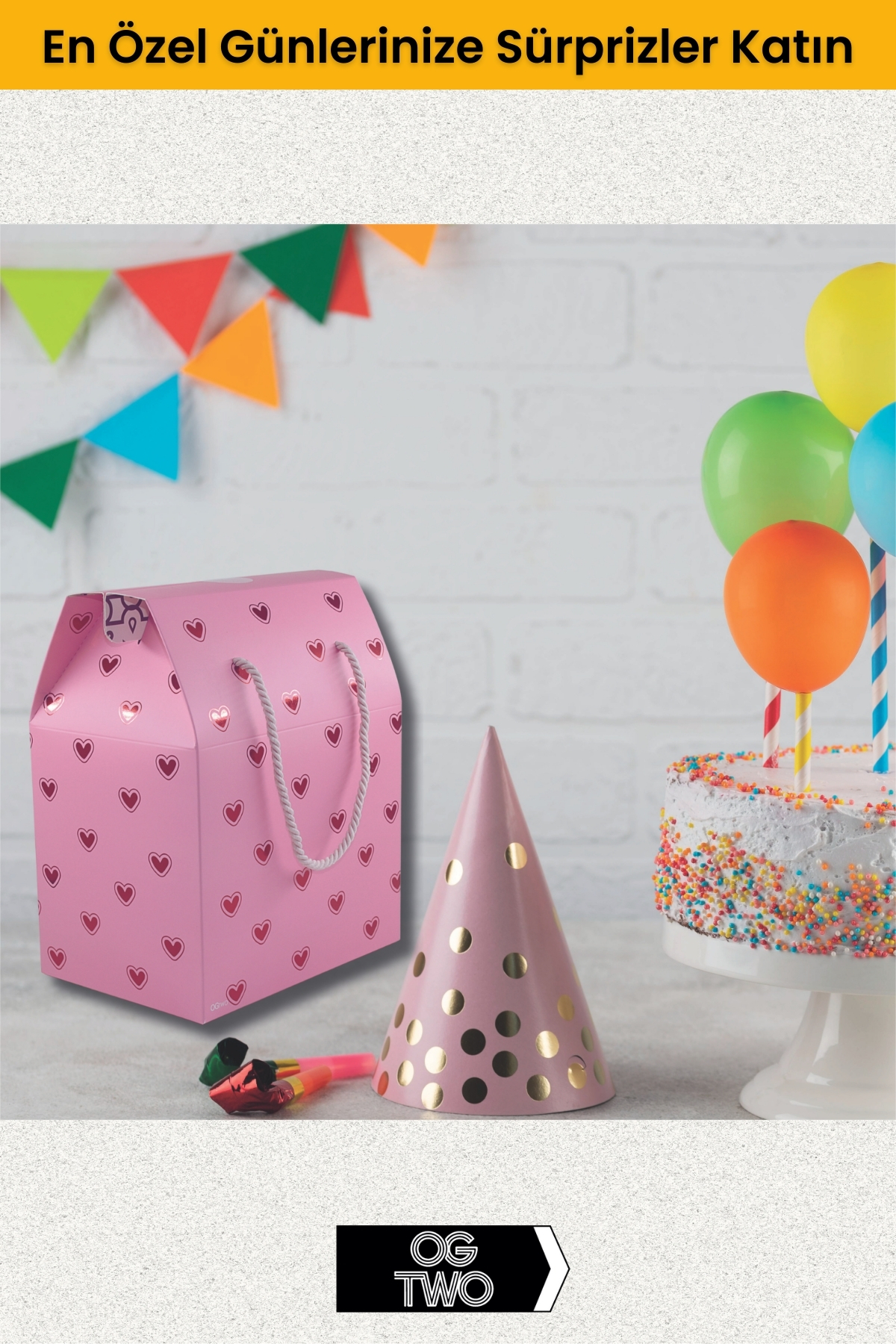 OGTWO Premium Konsept Tasarım Hediye Kutusu Sevgiliye Hediye Paketi Hediyelik Pembe Kalpli - 24x14x20cm fotoğrafı 7 (önizleme)