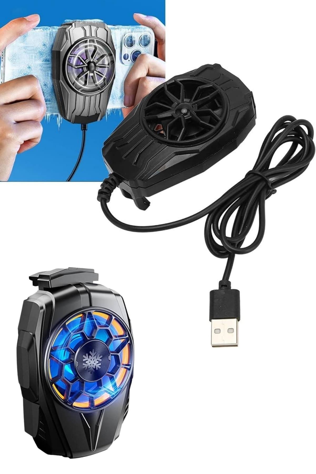 FTA TİCARET Telefon Soğutucu Fan Güçlü Motor Radyatör Cep Telefon Soğutma
