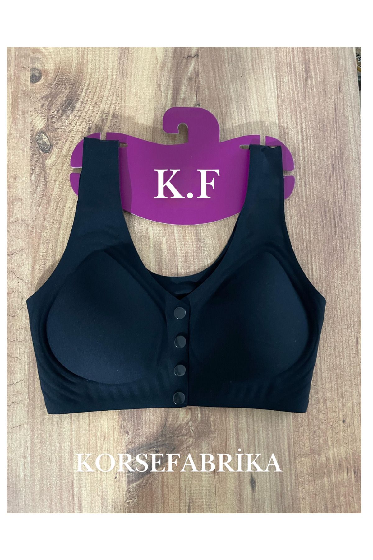 korsefabrika trend mood store-Front Button Invisible Ghost Bra with Underwire Seamless Laser Removable Pads 4