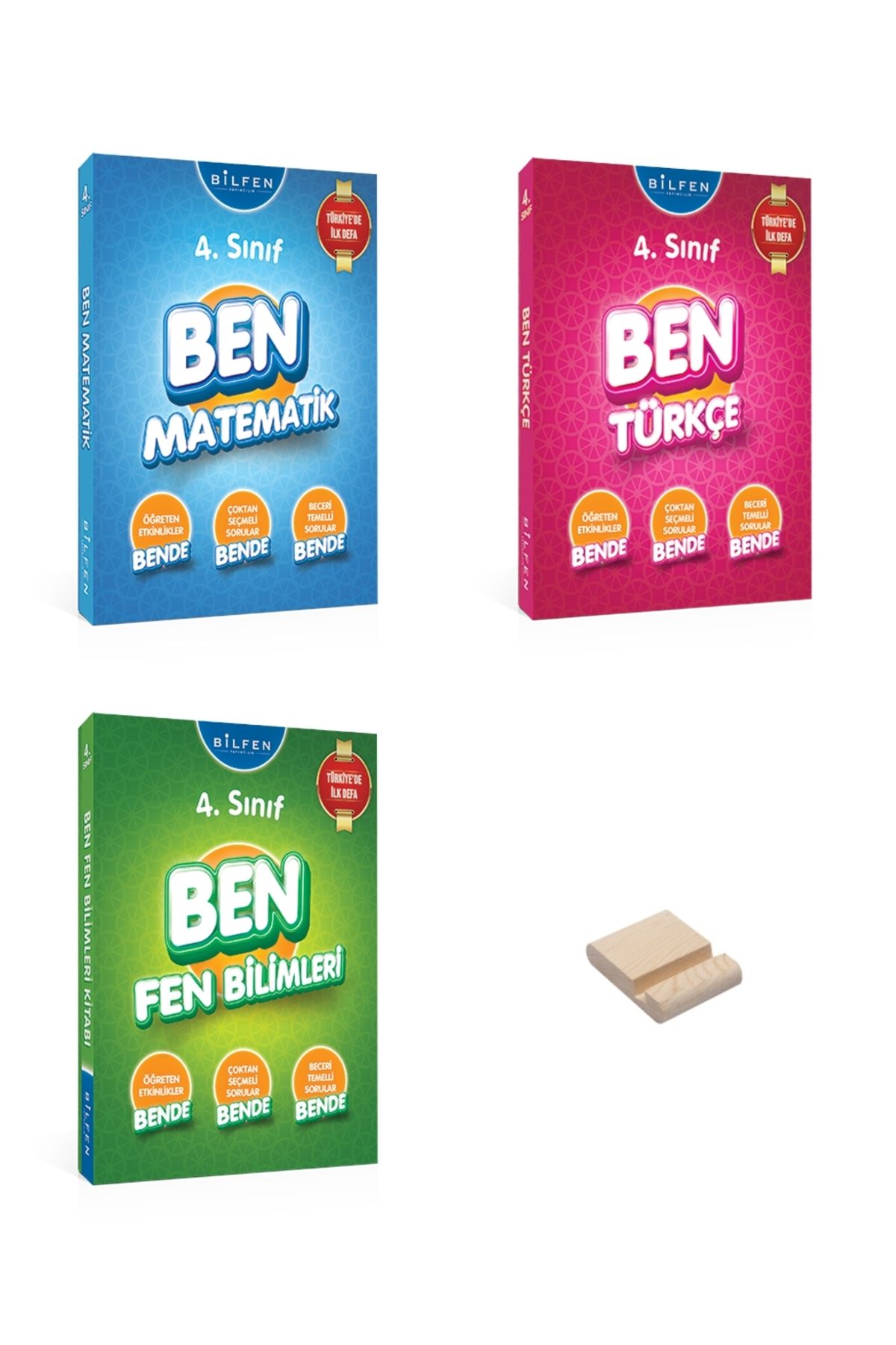 Bilfen Yayıncılık 4. Sınıf Ben Serisi Etkinlikli Konu Özetli Matematik Türkçe ve Fen 3lü Set Soru Bankası