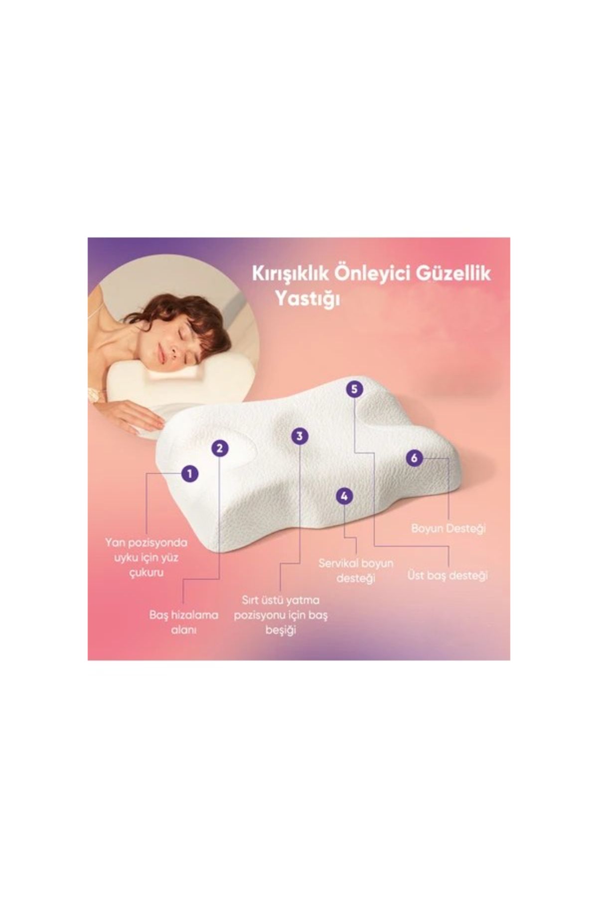 Genel Markalar Kırışıklık Önleyici Ortopedik Güzellik Yastığı
