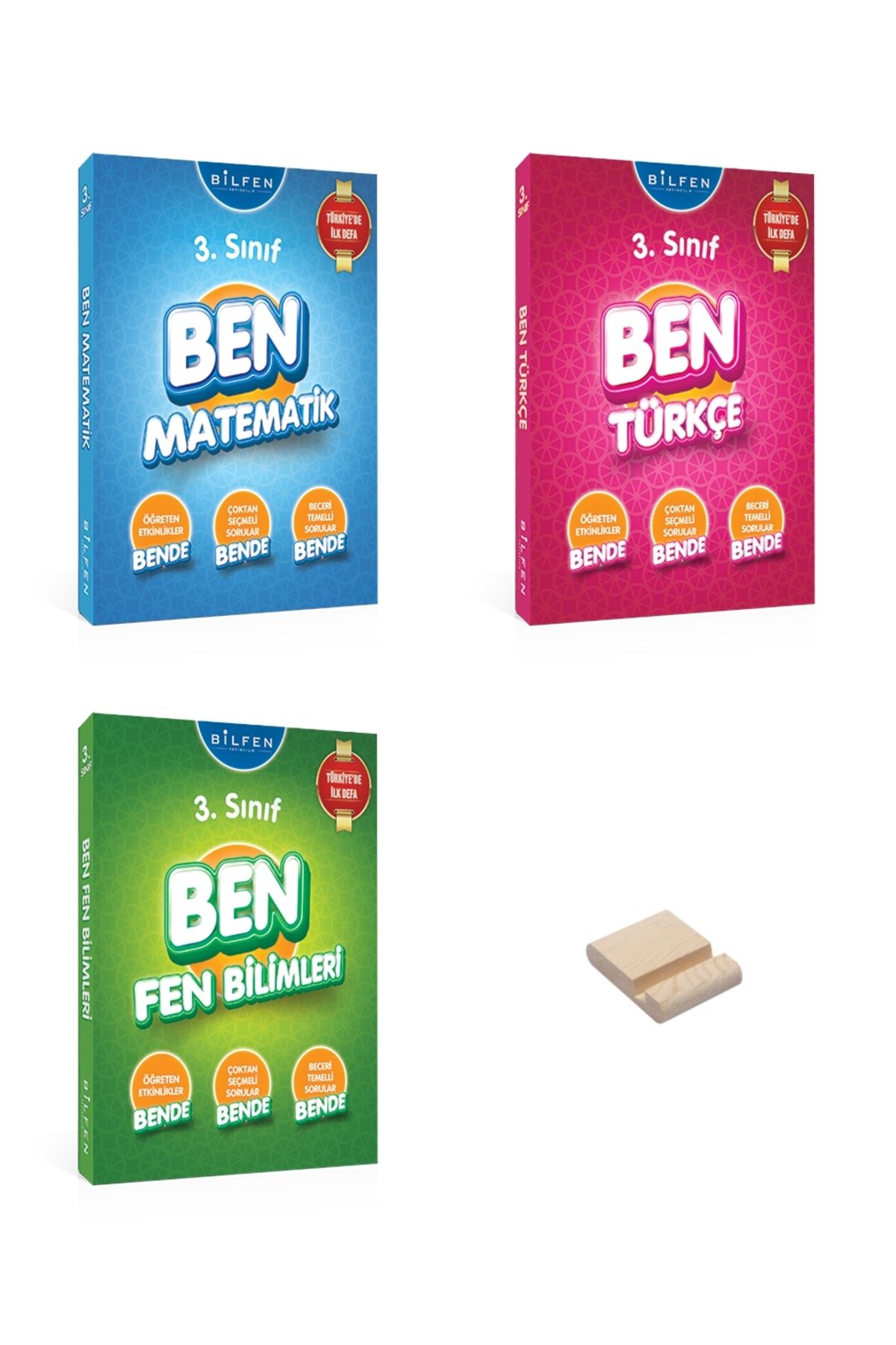 Bilfen Yayıncılık 3. Sınıf Ben Serisi Etkinlikli Konu Özetli Matematik Türkçe ve Fen 3lü Set Soru Bankası