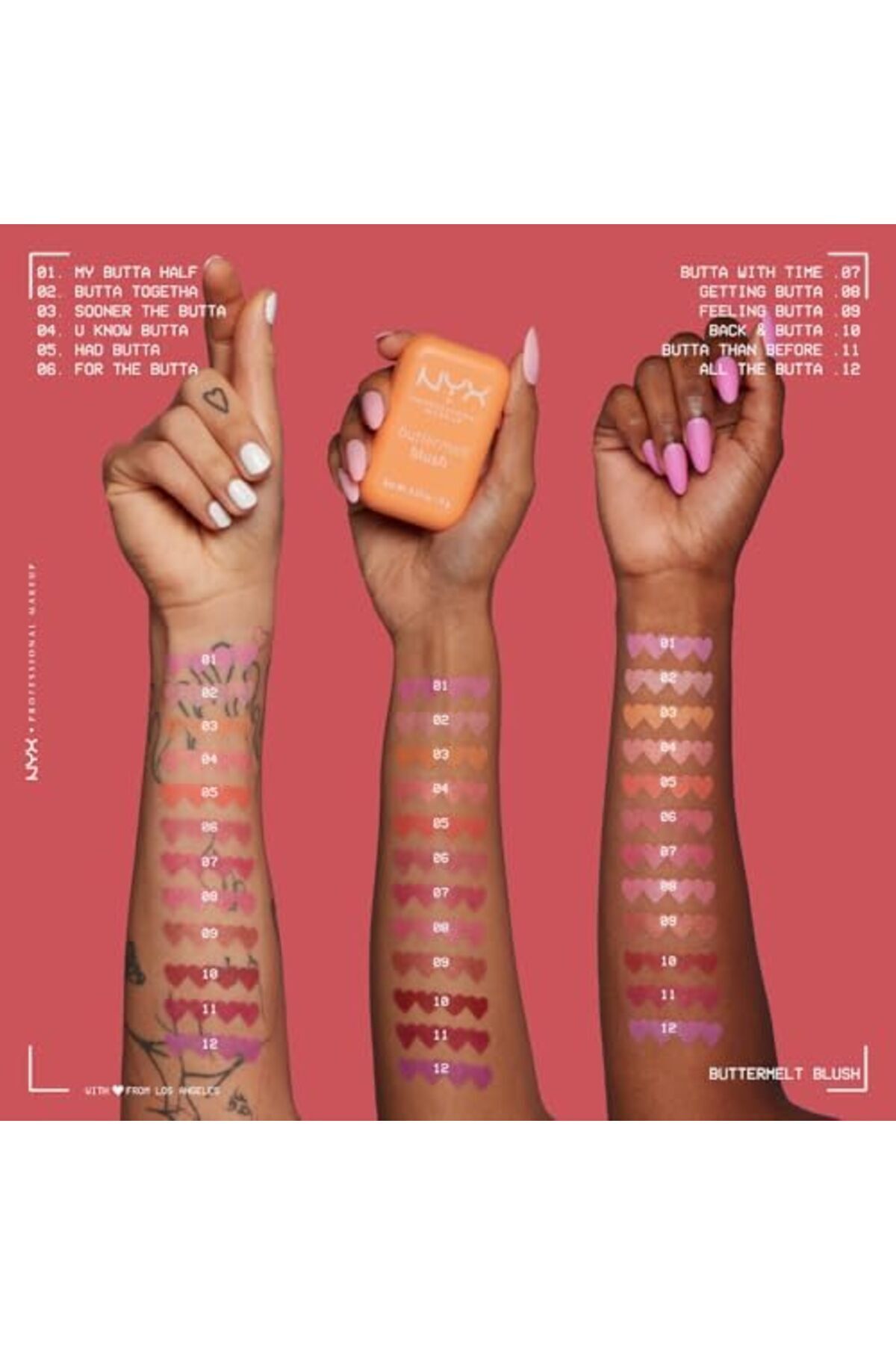 NYX Professional Makeup-بودرة أحمر الخدود 07 من باتر ميلت، تدوم طويلاً (12 ساعة)، مقاومة للبهتان، متوفرة في 7