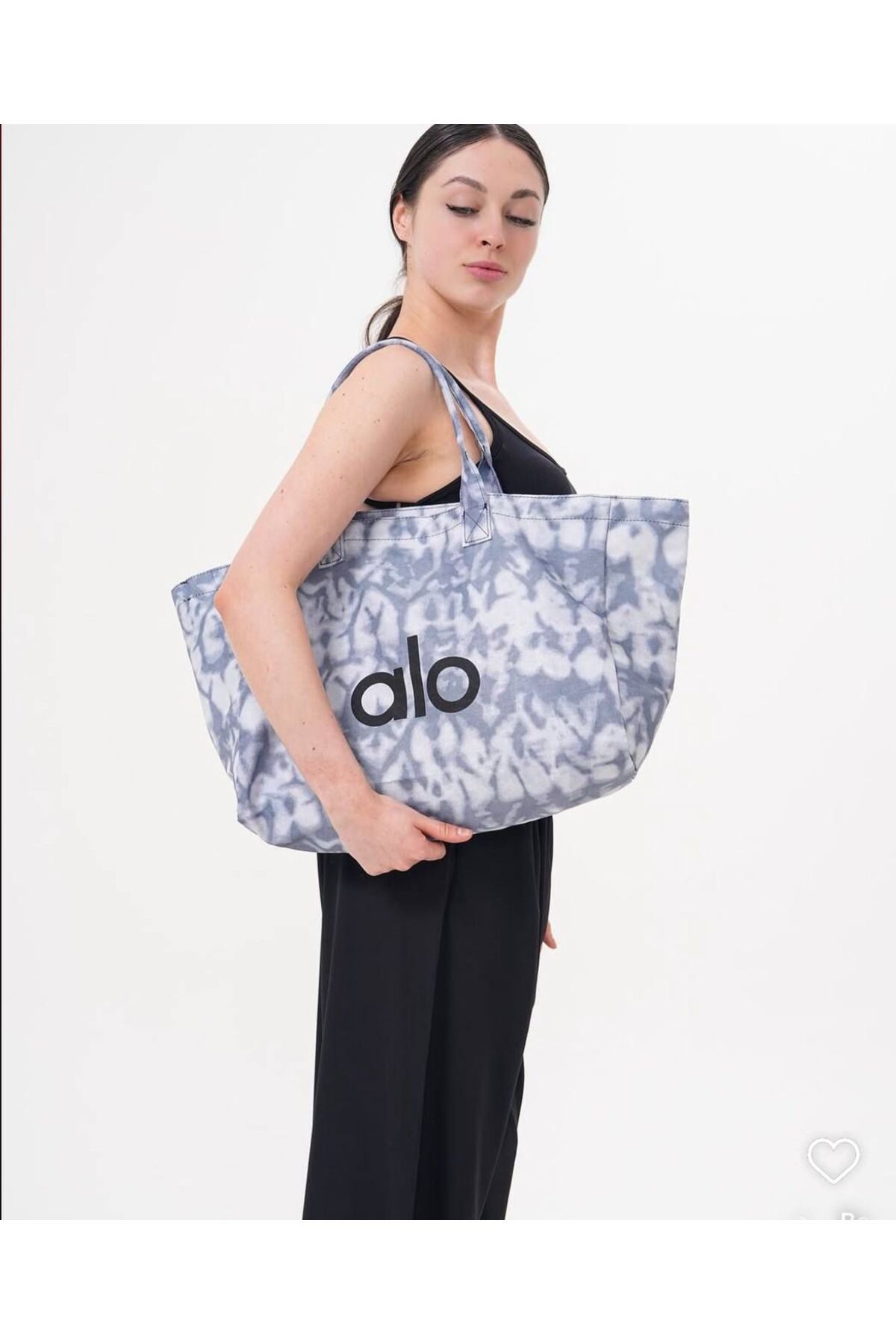 LEAUDER WOMEN ASKILI GÜNDELİK VEYA SPOR KADIN ÇANTA YOGA İCONİC SHOPPER GREY TİEDYE