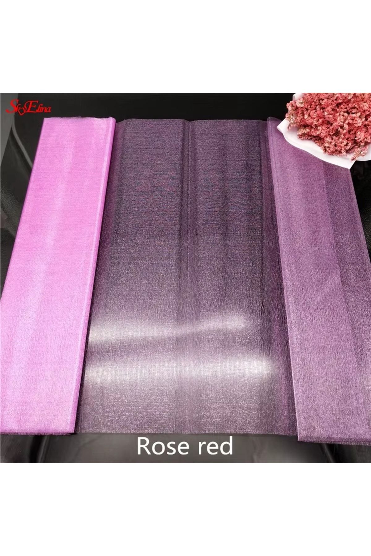 HOBİ Kristal Tül Gelin Damat Bohça Tülü Parti Süsleme Tülü Bohça Süsü Paket Süsü 1x3 Metre Boyutunda