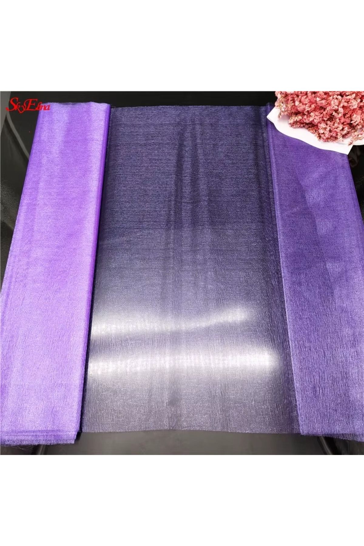HOBİ Kristal Tül Gelin Damat Bohça Tülü Parti Süsleme Tülü Bohça Süsü Paket Süsü 1x3 Metre Boyutunda