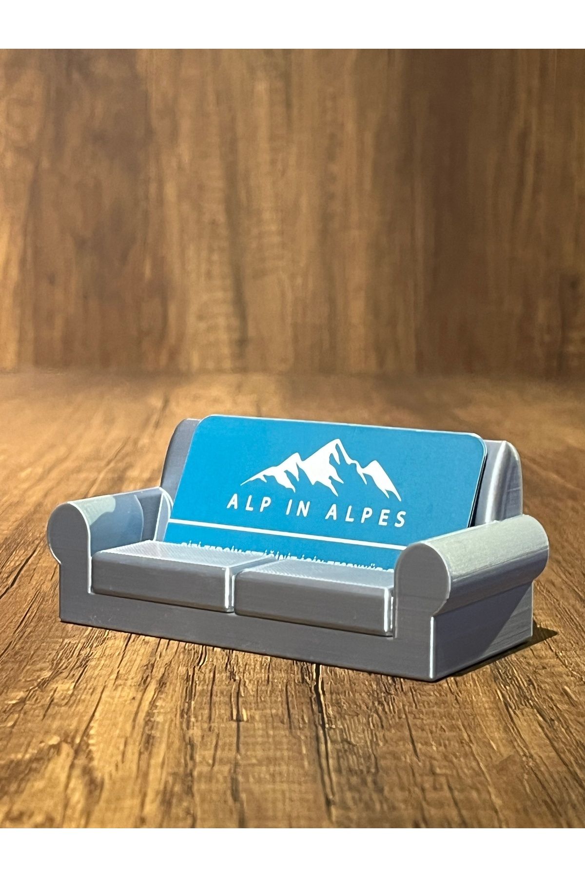 Alp in Alpes Oval Koltuk Kartvizitlik (Gümüş)