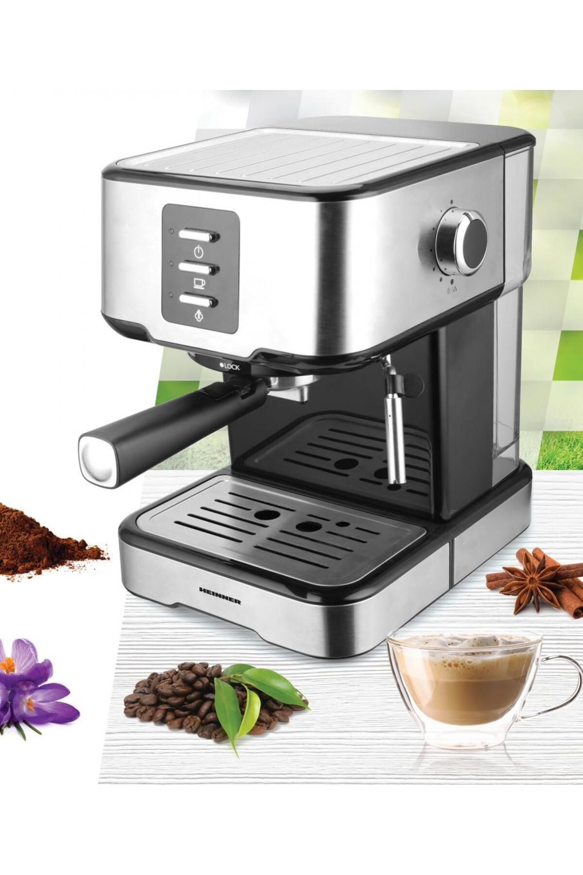 Heinner-Heinner Brassile HEM-850IXBK manual espresso machine, 850W, 15bar, 1.5L, HEM-850IXBK 2