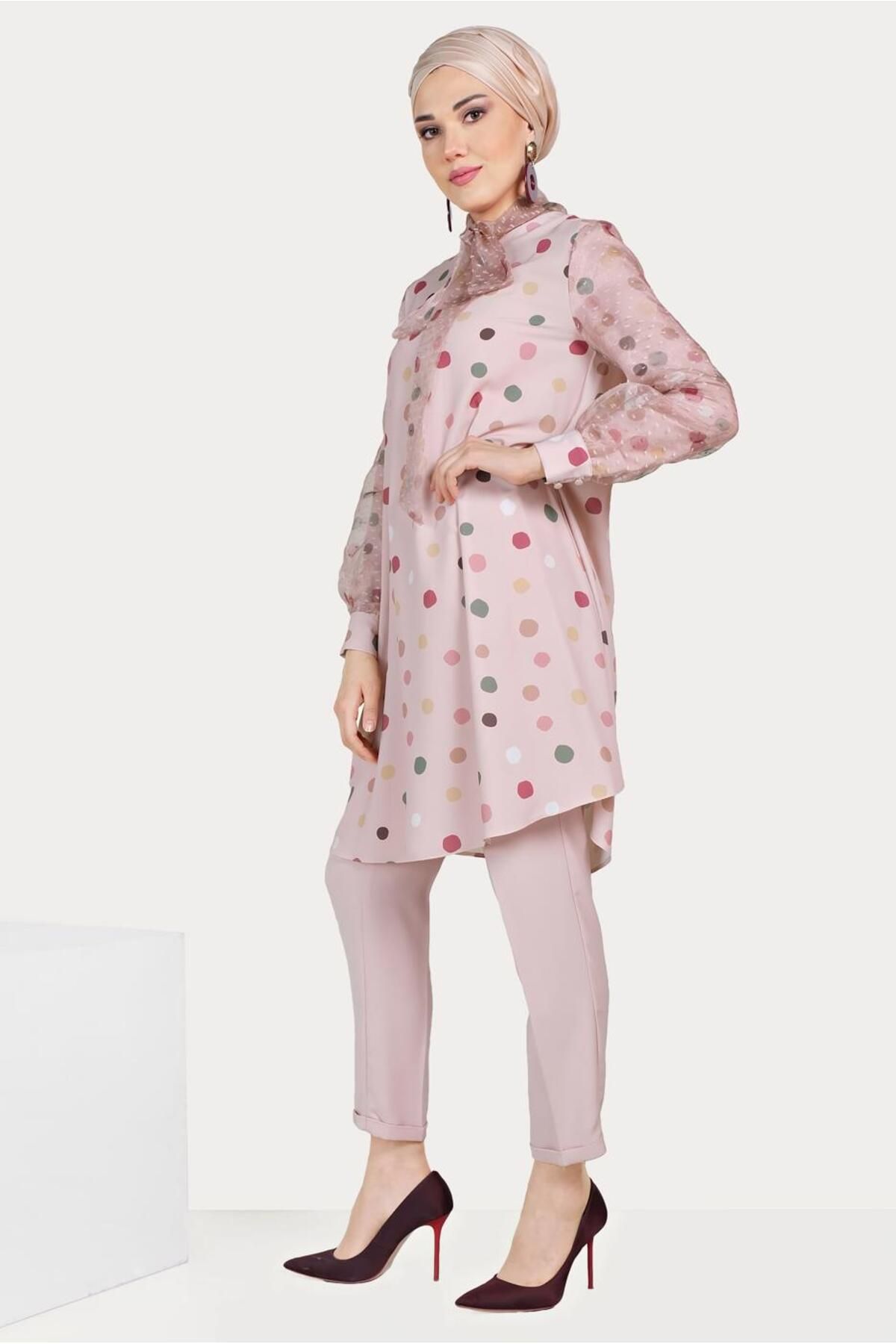 Alvina-Tule Detail Pointed Tunic 40503 3