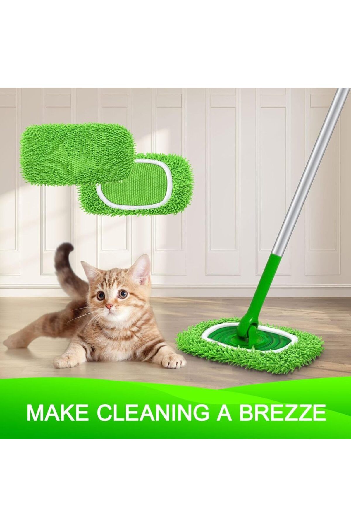 Choice-2 Pack Reusable Dry Sweeping Cloths Microfiber Wet Mop Pads Compatible with Swiffer Sweeper Mop R... 5