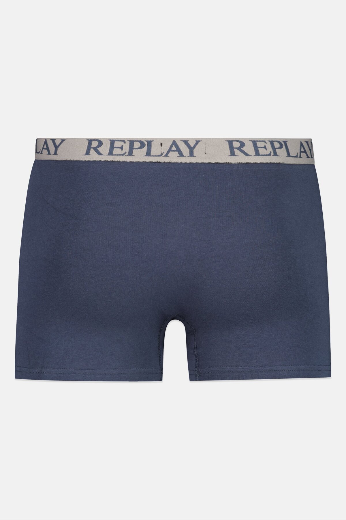 Replay-Men 2 Pack Brand Logo Trunks, Grey/Navy 2