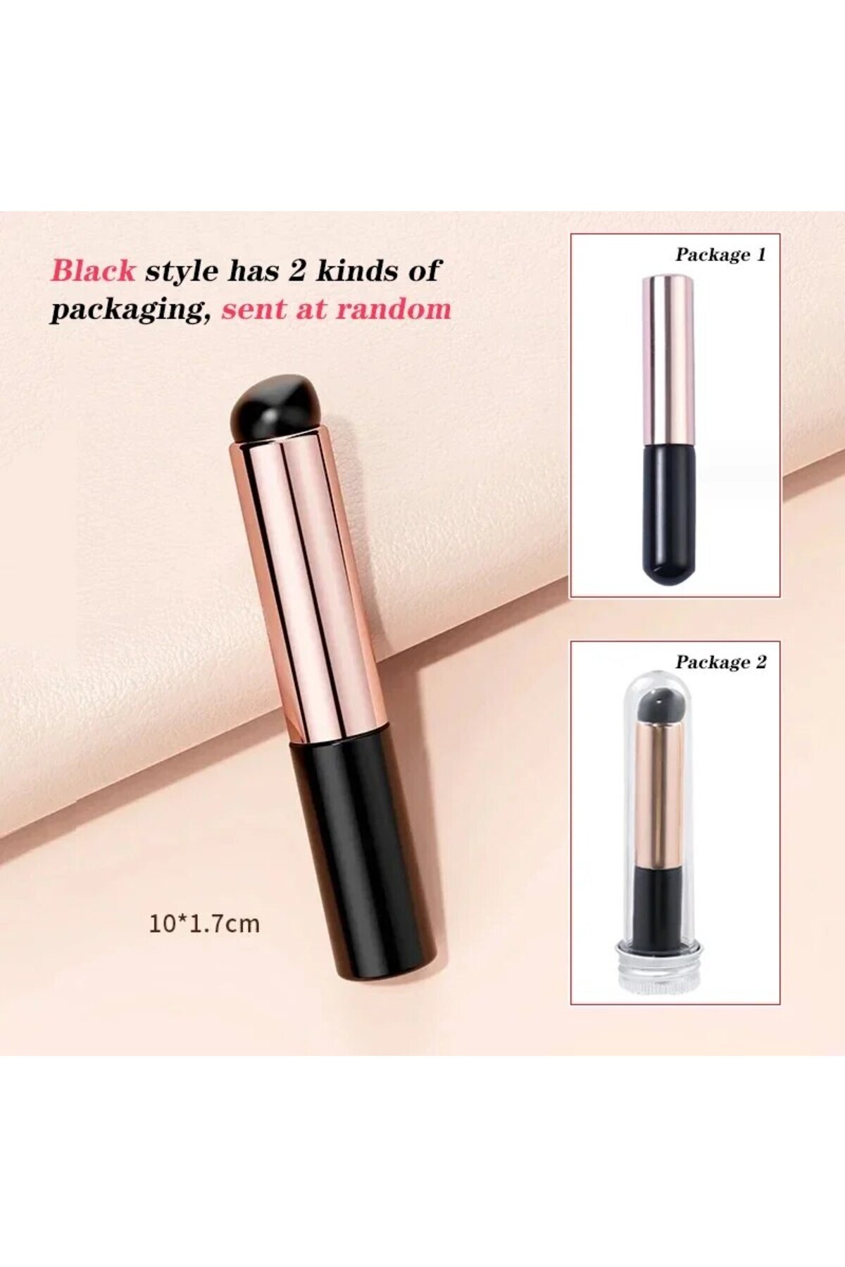 Choice-black Nail Art Silicone Applicator Stick Pigment Dust Applying Gradient Shading Pen Easy-Smudge Powd 1