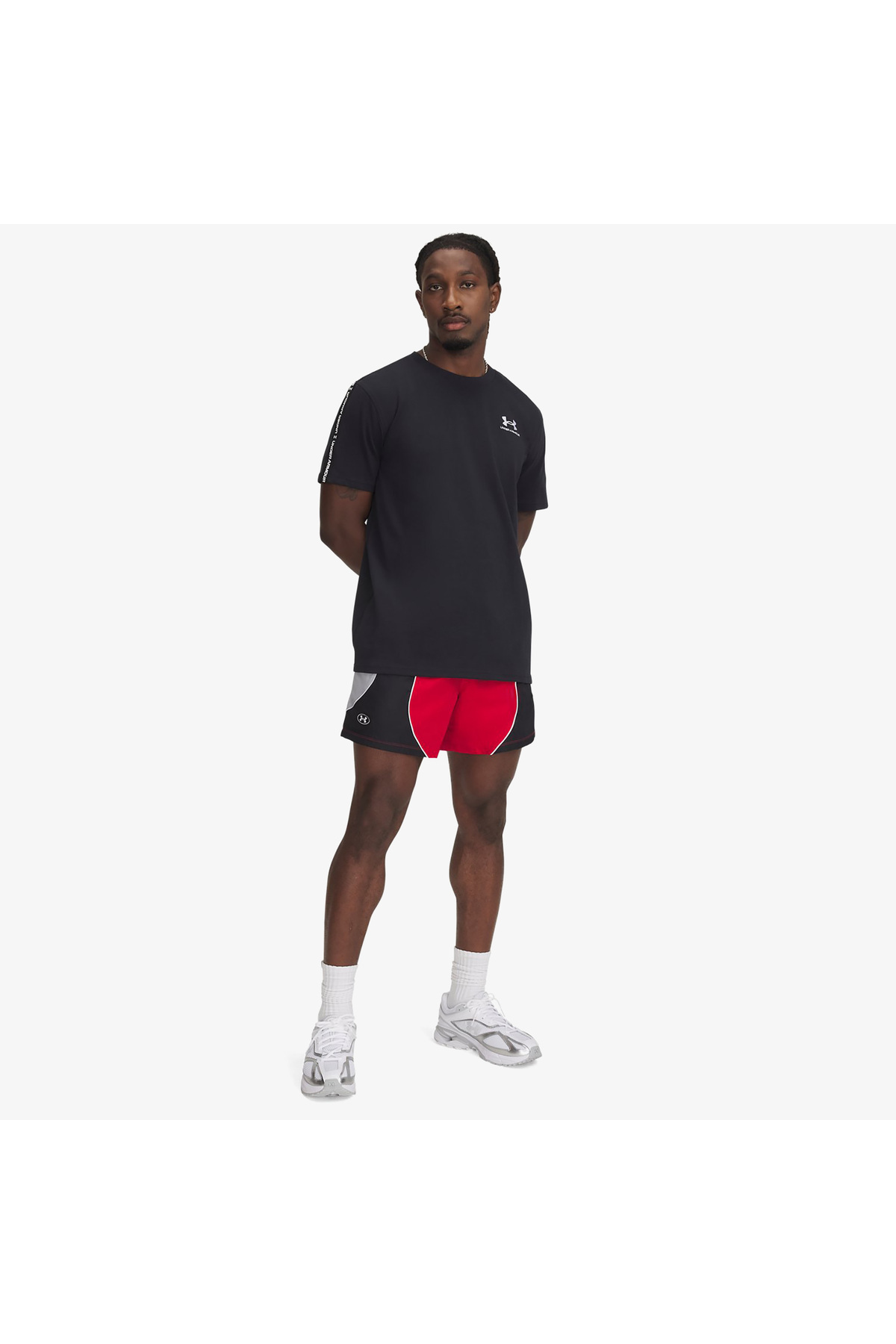 آندر آرمور شورت مردانه قرمز Icon Volley Colorblock