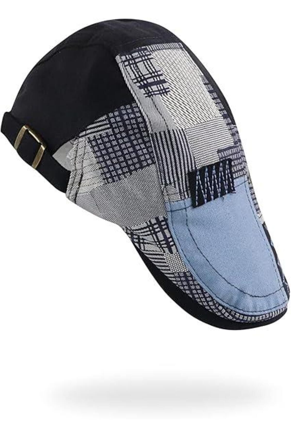 valkyrie-Italayla Style Dynamic Men's Kaşquette Canvas Asymmetrical Model Adjustable Sweatproof Black 5