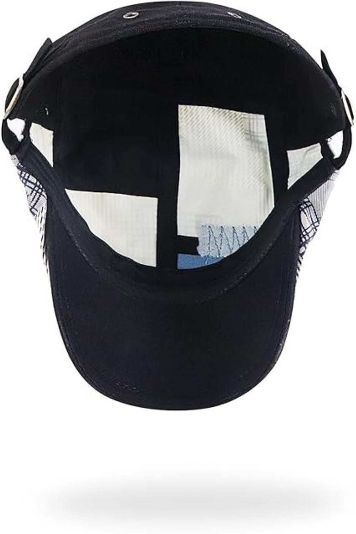 valkyrie-Italayla Style Dynamic Men's Kaşquette Canvas Asymmetrical Model Adjustable Sweatproof Black 8
