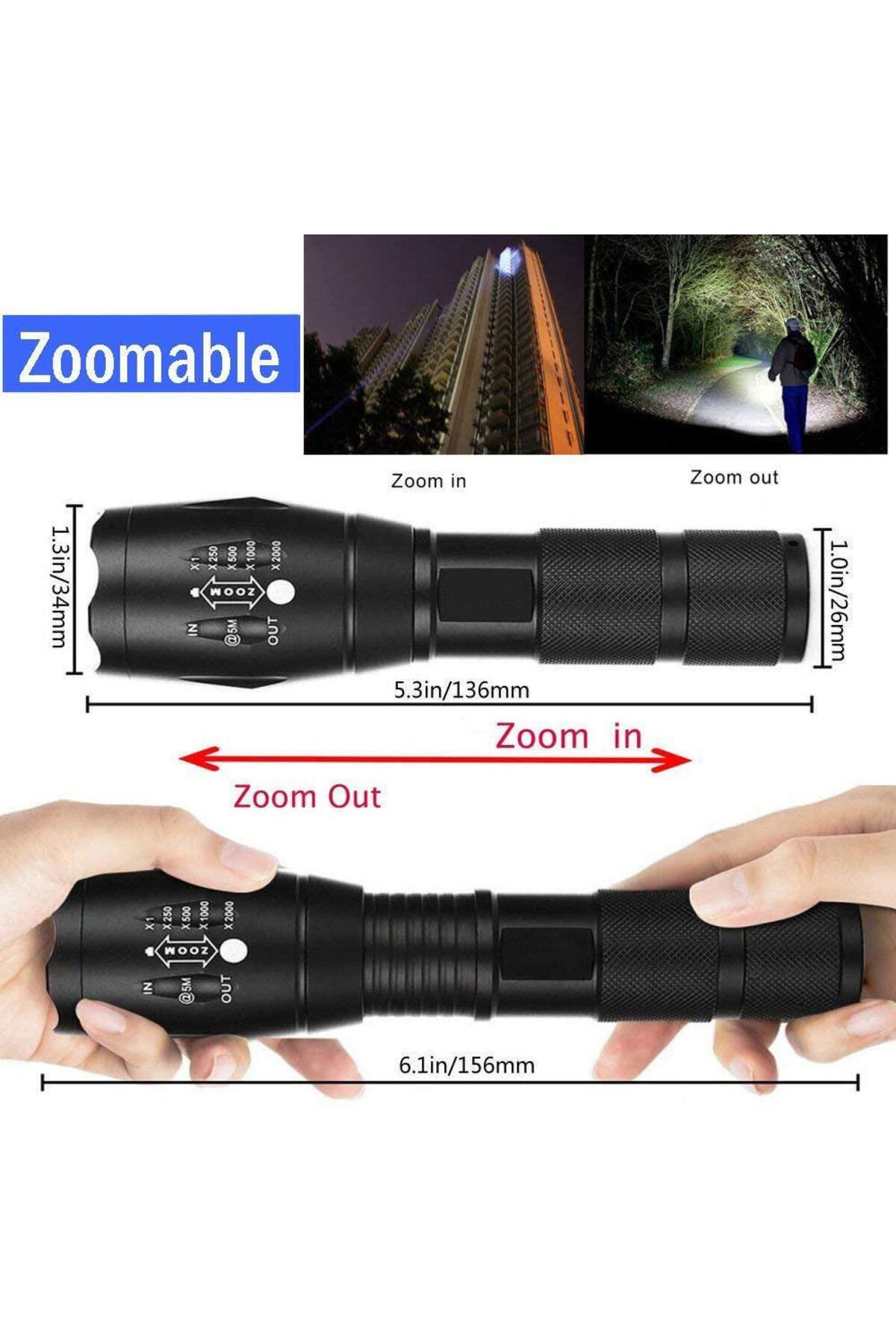 valkyrie Çift Fonksiyonlu Ultraviyole Mor Işık ve XML-T6 El Feneri